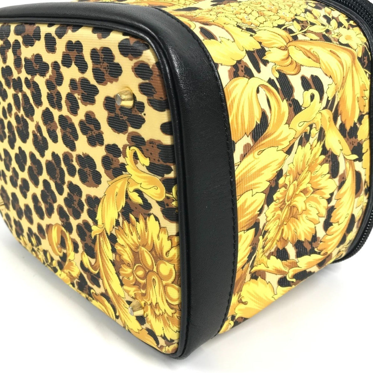 Versace Black Yellow Handbag Pouch (Pre-Owned)
