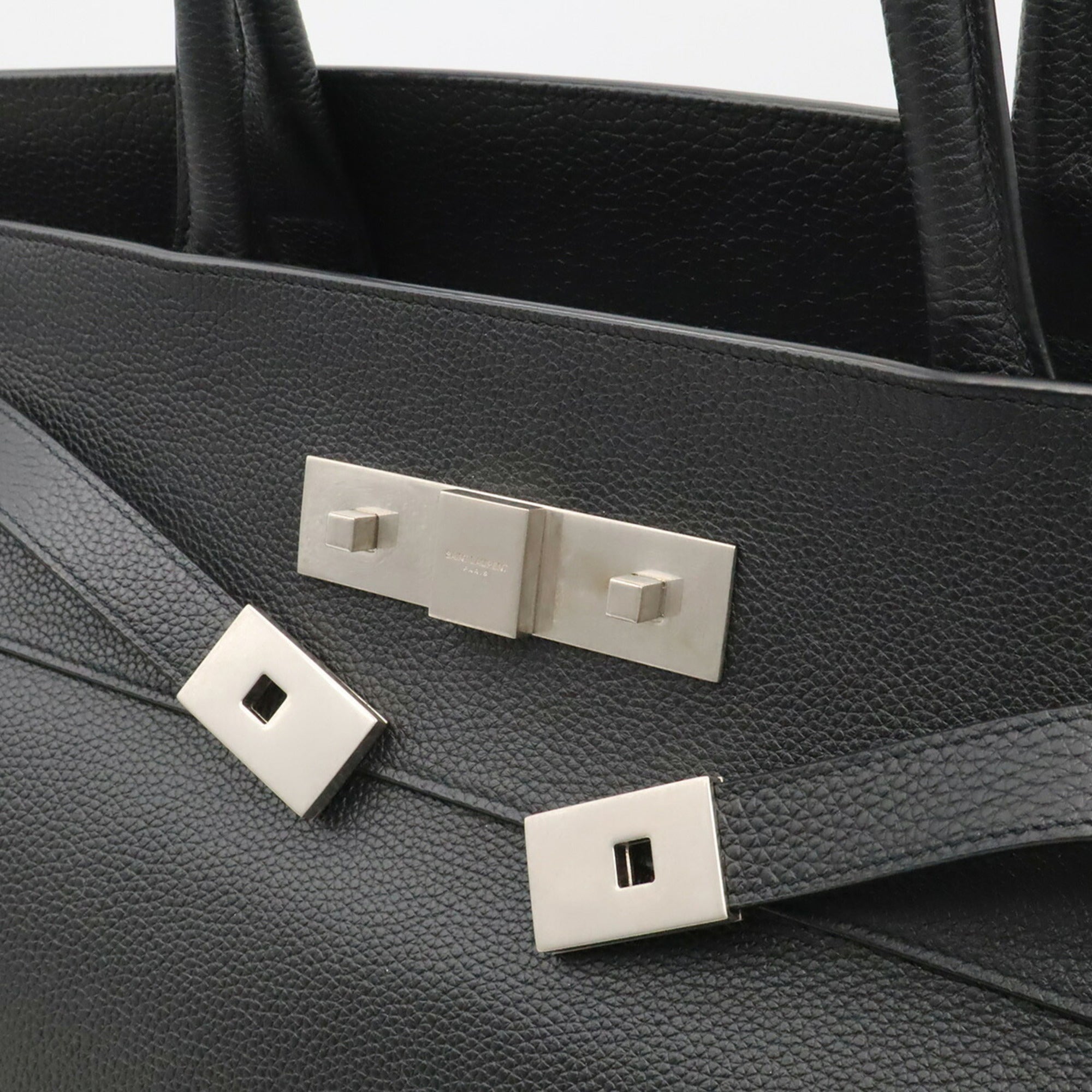 Yves Saint Laurent Black Leather Tote Bag (Pre-Owned)