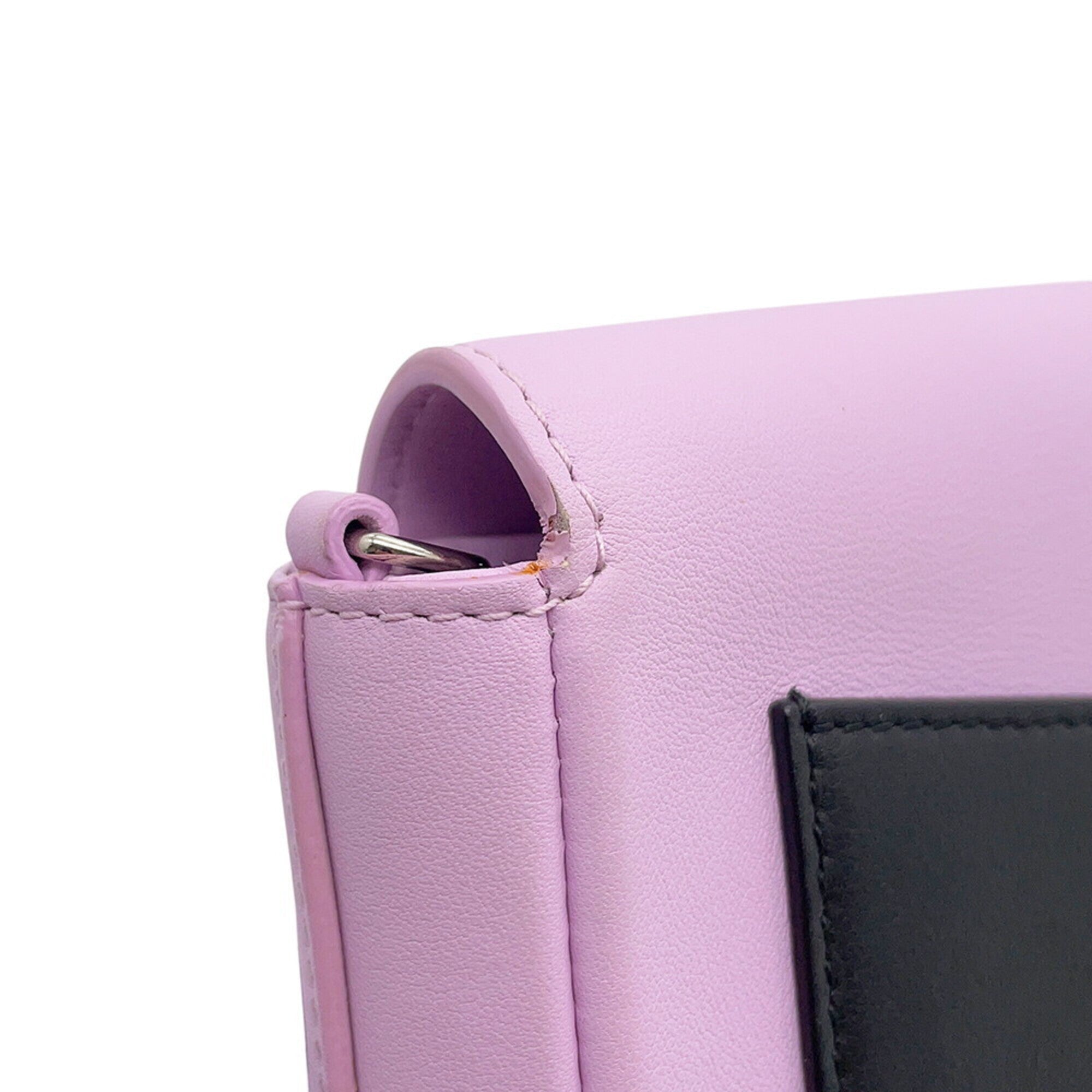 Christian Dior Pink Leather Chain/Shoulder Wallet (Pre-Owned)