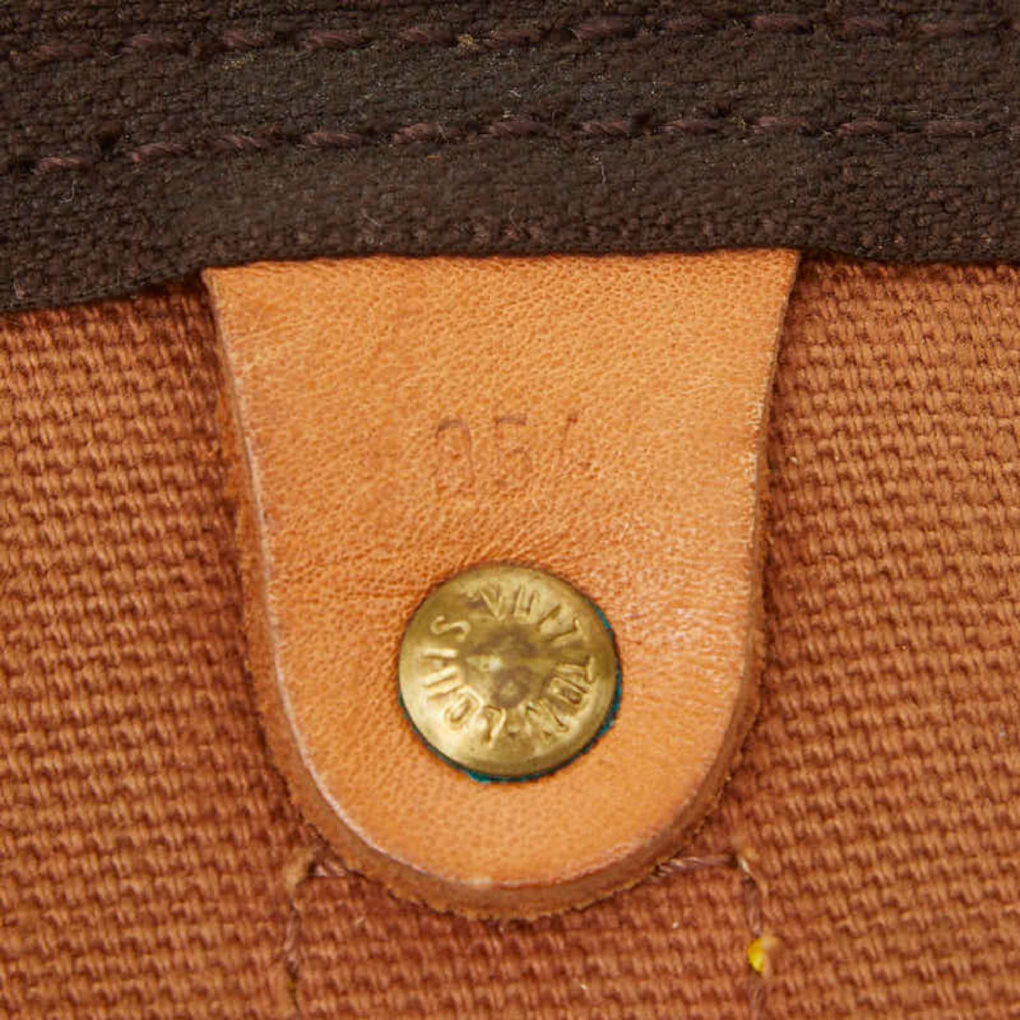Louis Vuitton Brown Pvc Leather Boston Bag (Pre-Owned)