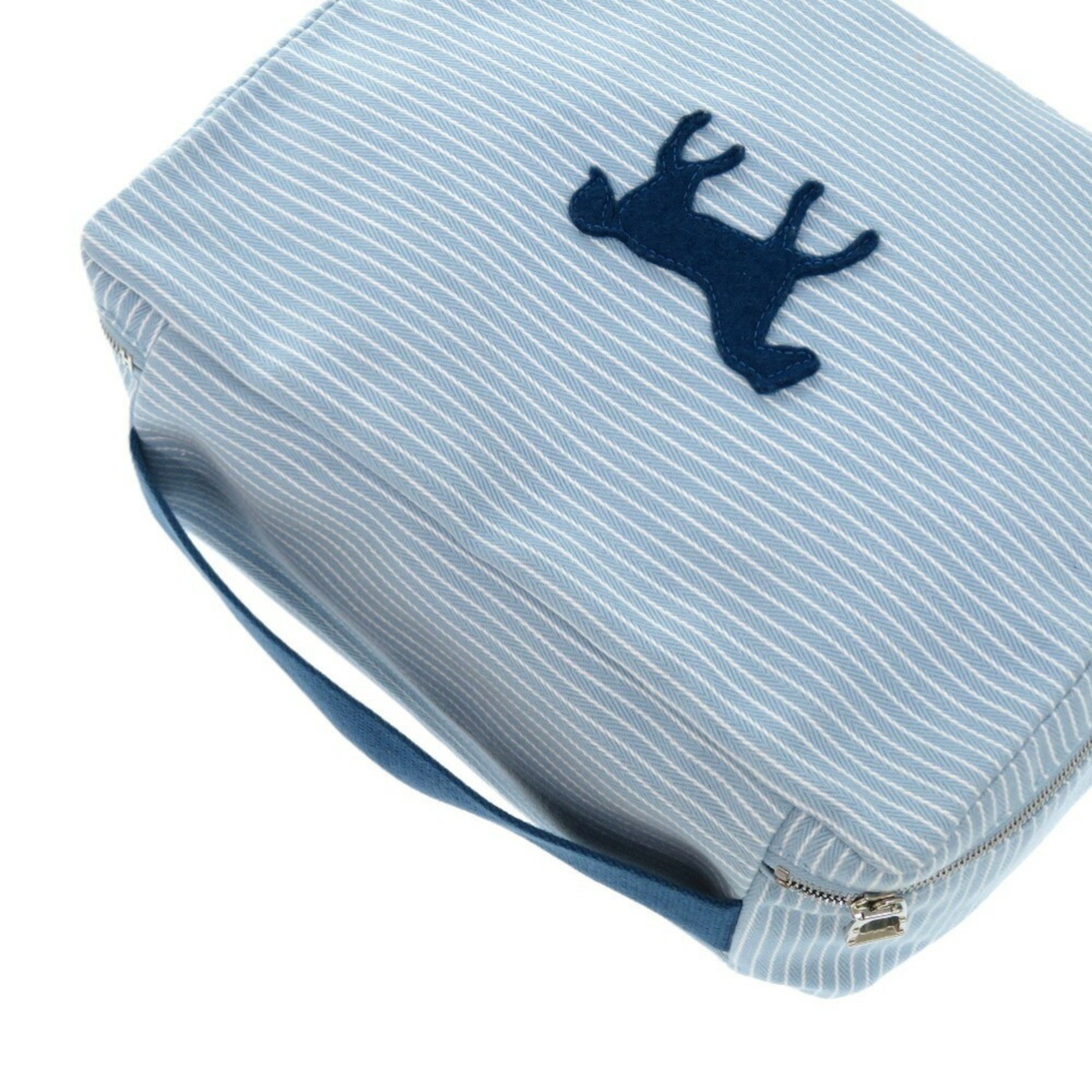 Hermes Blue White Cotton Pouch (Pre-Owned)