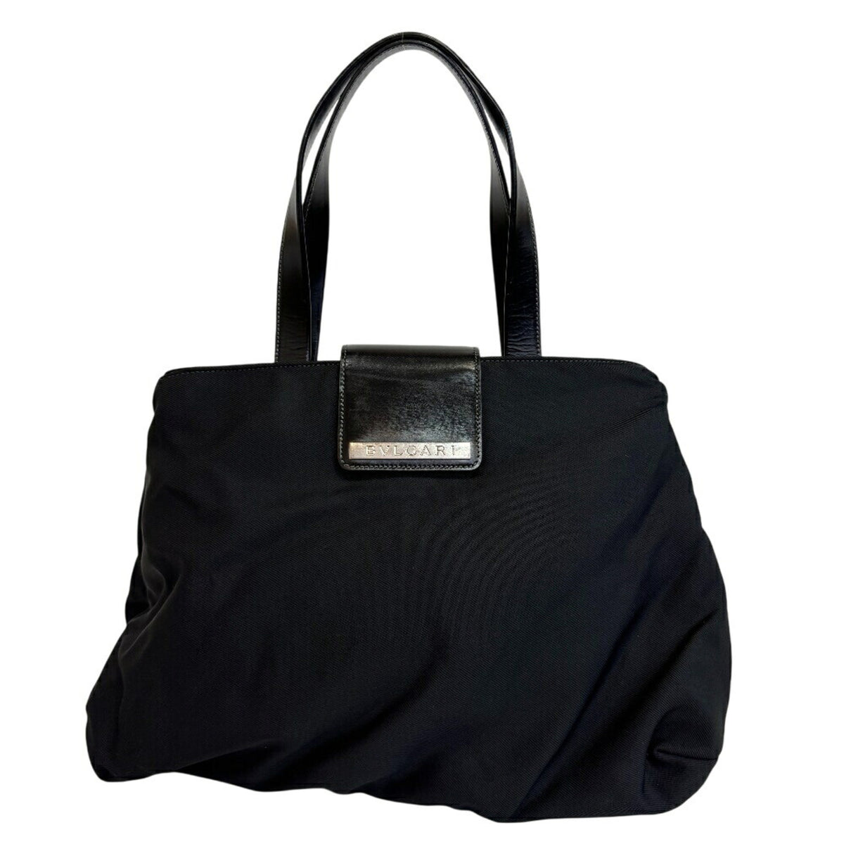 Bvlgari Black Canvas Tote Bag (Pre-Owned)