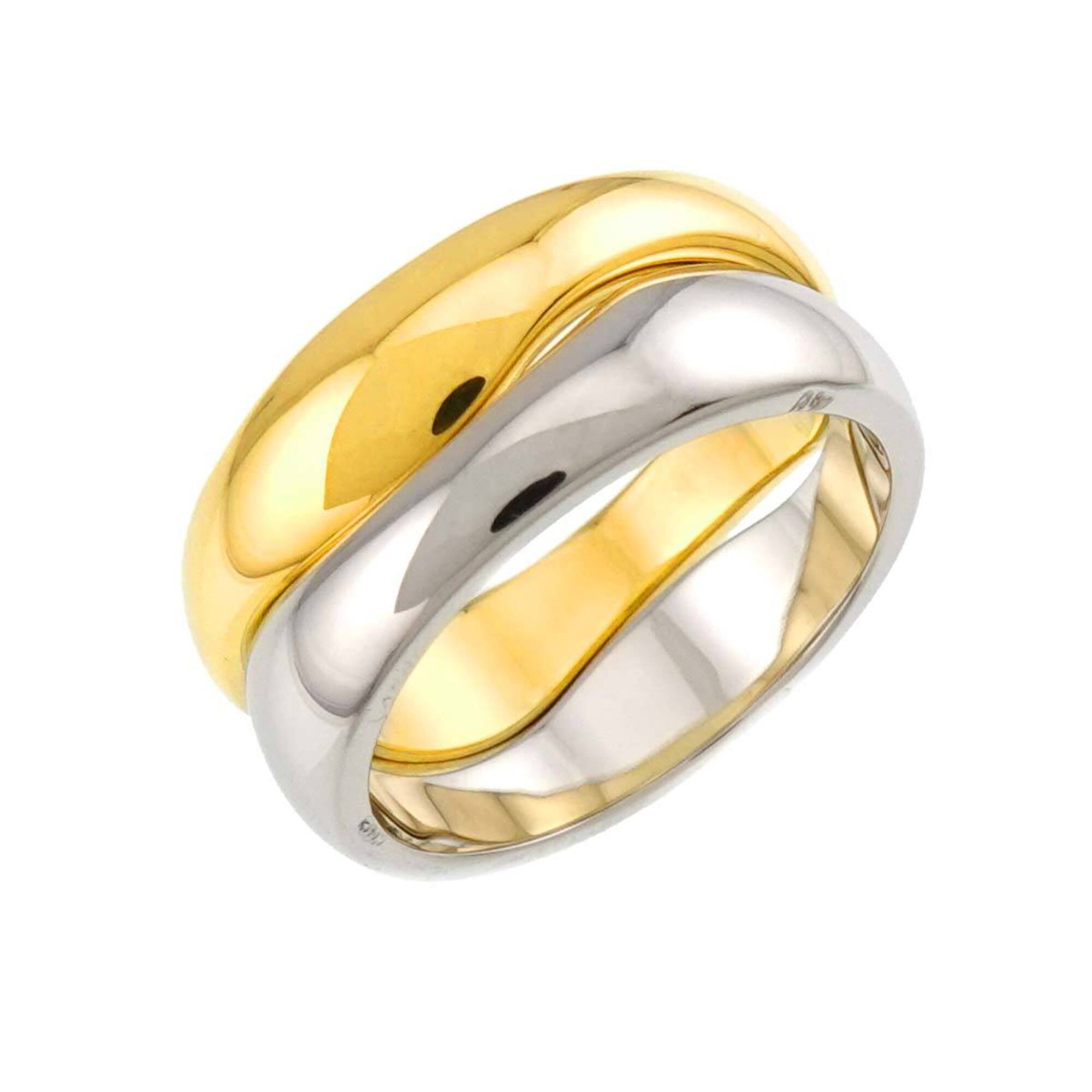 Cartier Yellow Gold (18K) White Gold (18K) Band Ring (Pre-Owned)