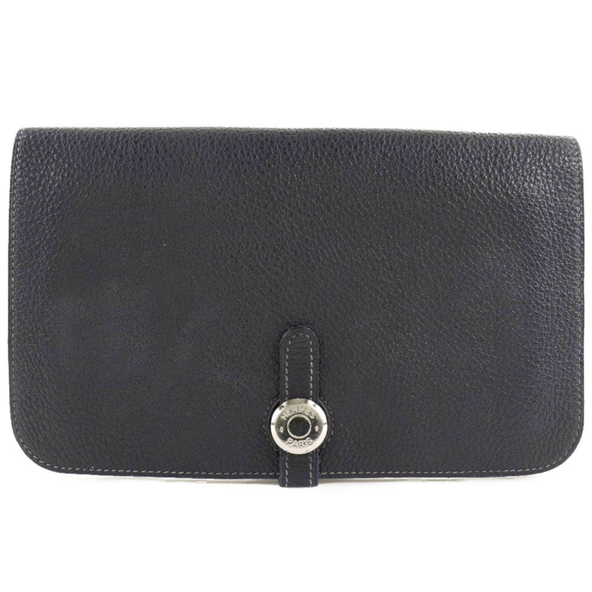 Hermes Dogon Navy Togo Leather Long Bill Wallet (Bi-Fold) (Pre-Owned)
