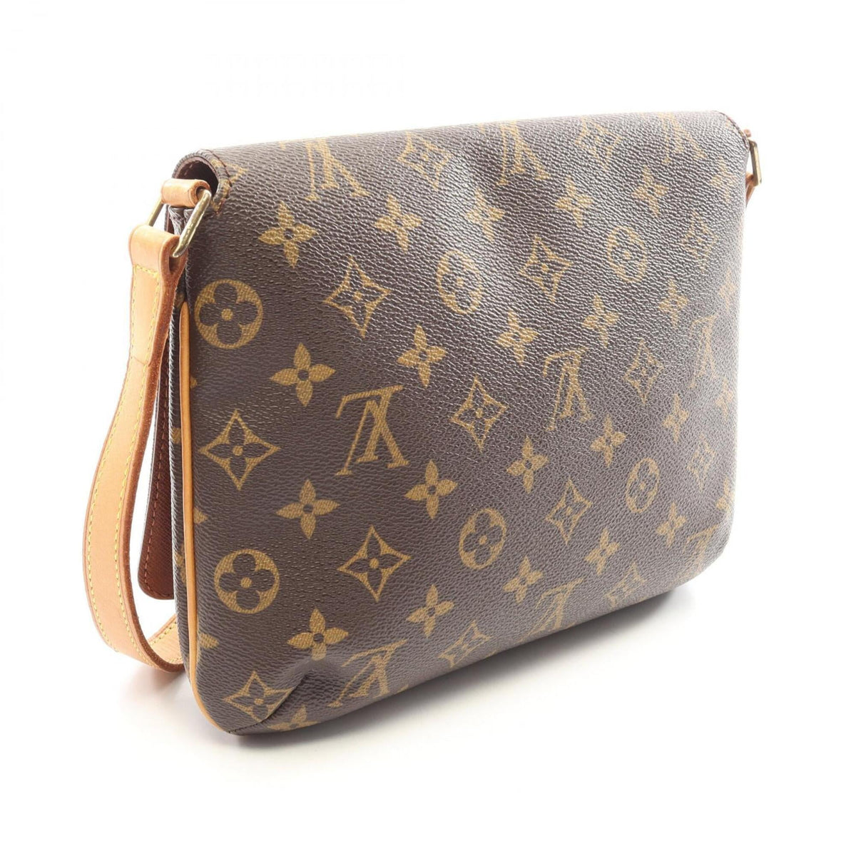Louis Vuitton Brown Coated Canvas Leather Handbag Shoulder Bag (Pre-Owned)