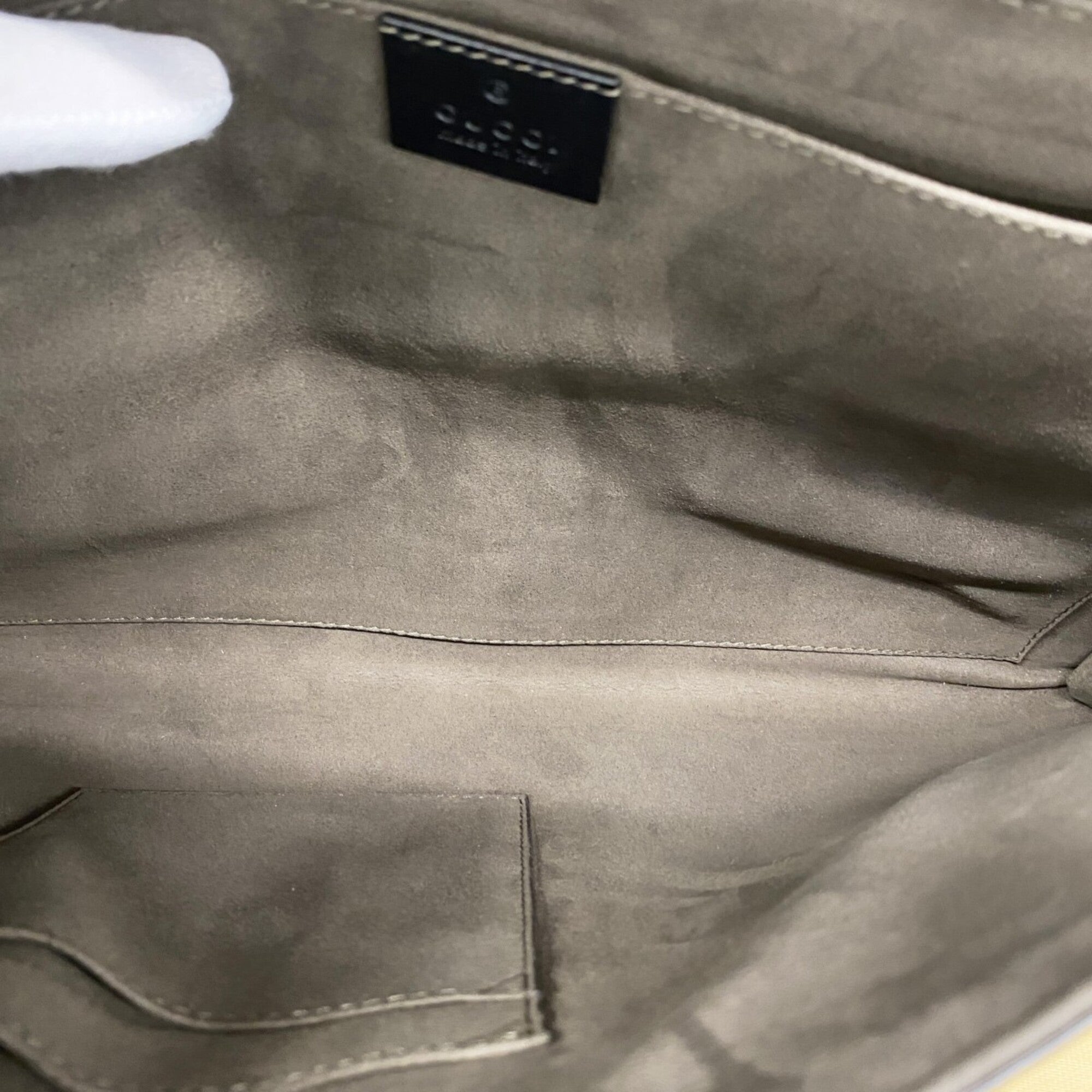 Gucci Beige Black Pvc Clutch Bag (Pre-Owned)