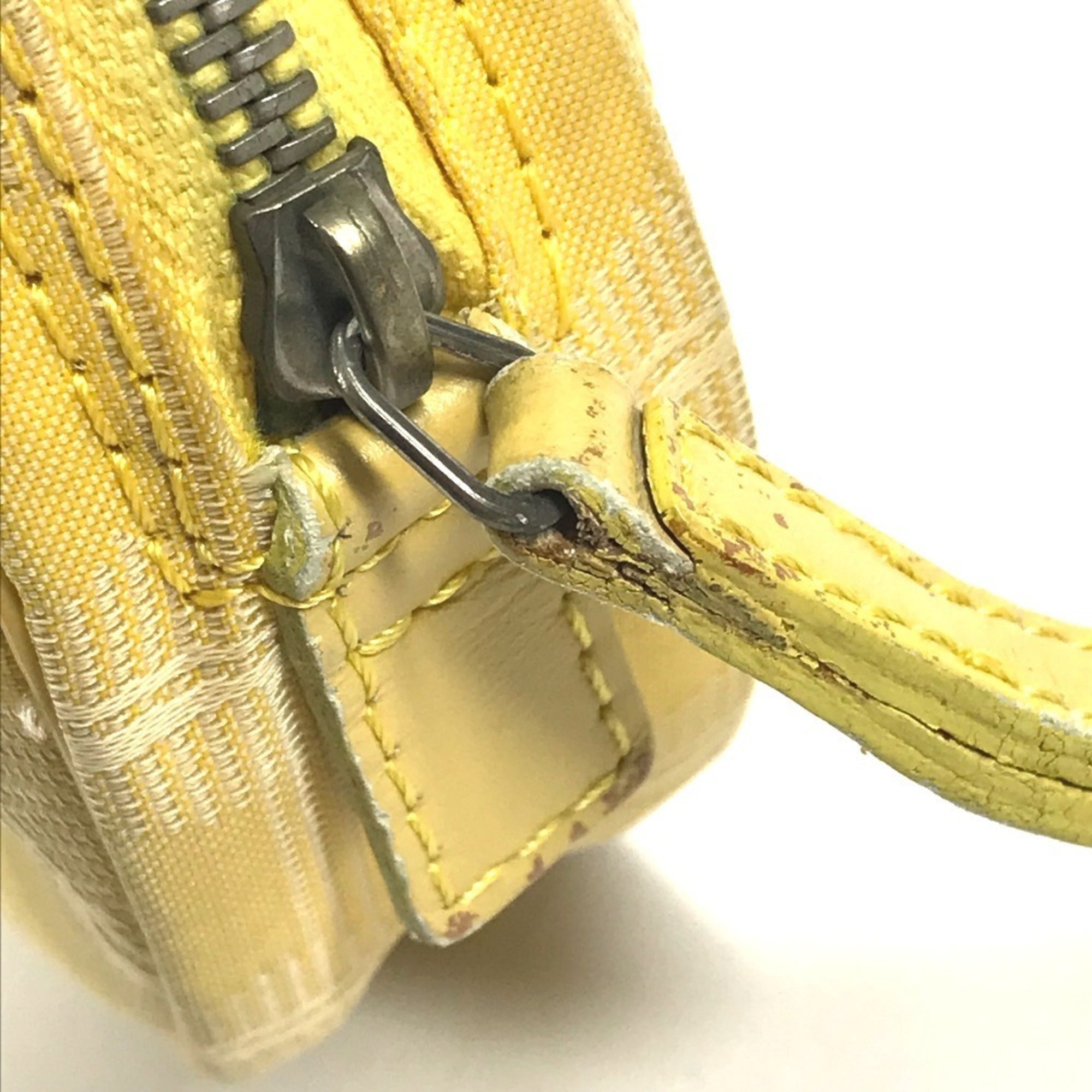 Chanel New Travel Line Yellow Nylon Pouch Wash Bag (Pre-Owned)