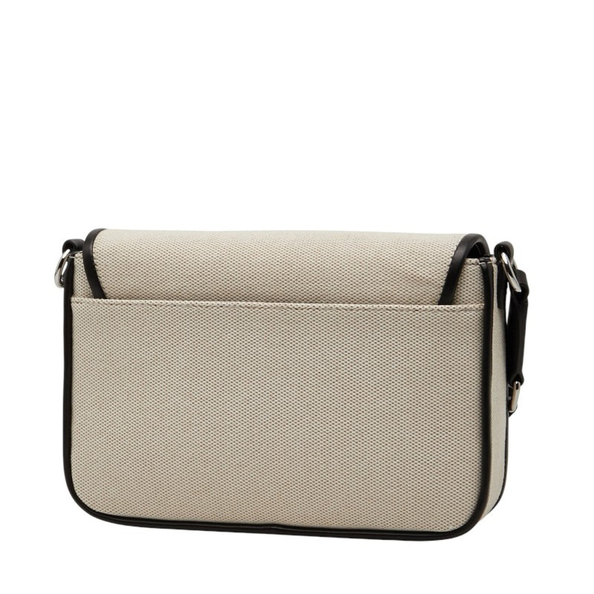 Michael Kors Beige Black Canvas Leather Shoulder Bag (Pre-Owned)