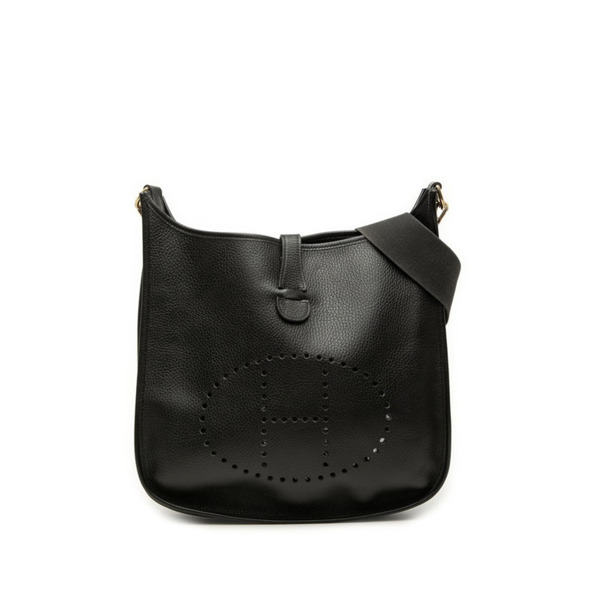 Hermes Evelyne Black Togo Leather Shoulder Bag (Pre-Owned)
