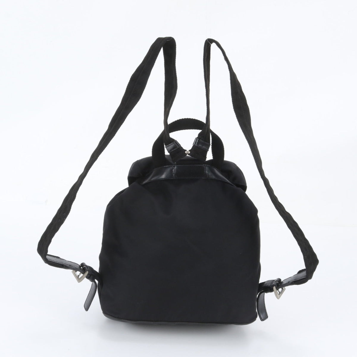 Prada Black Leather Nylon Backpack (Pre-Owned)