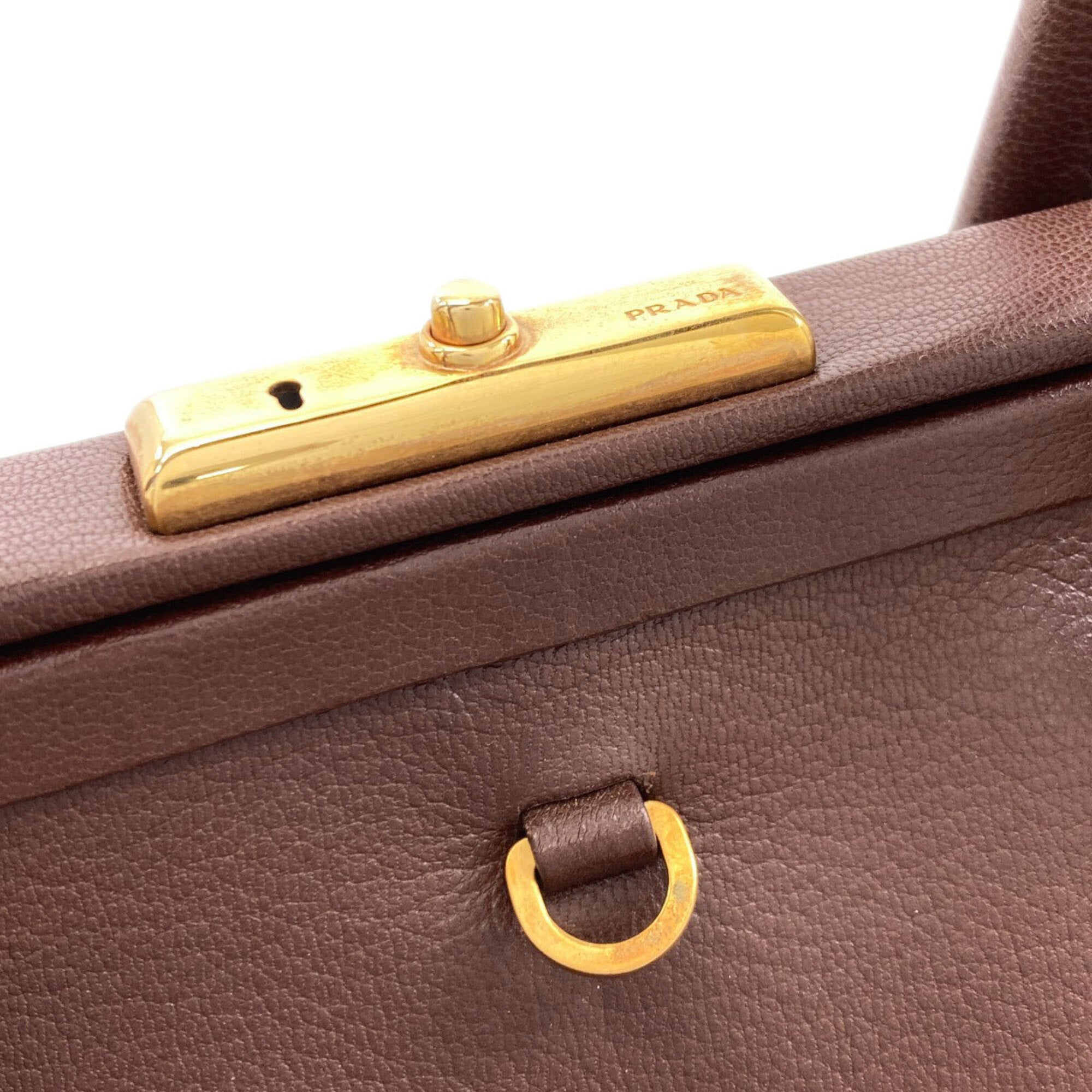 Prada Brown Leather Handbag (Pre-Owned)