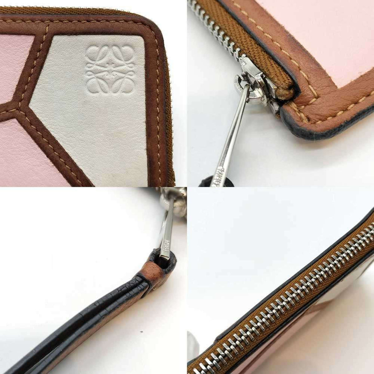 Loewe Pink Leather Coin Purse/Coin Case (Pre-Owned)