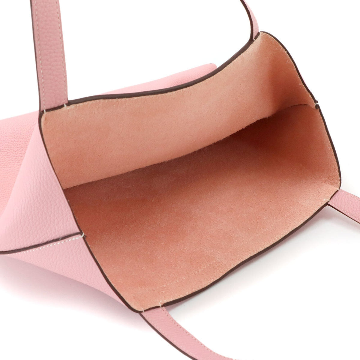Hermes Rose Sakura Taurillon Clemence Leather Handbag Tote Bag (Pre-Owned)