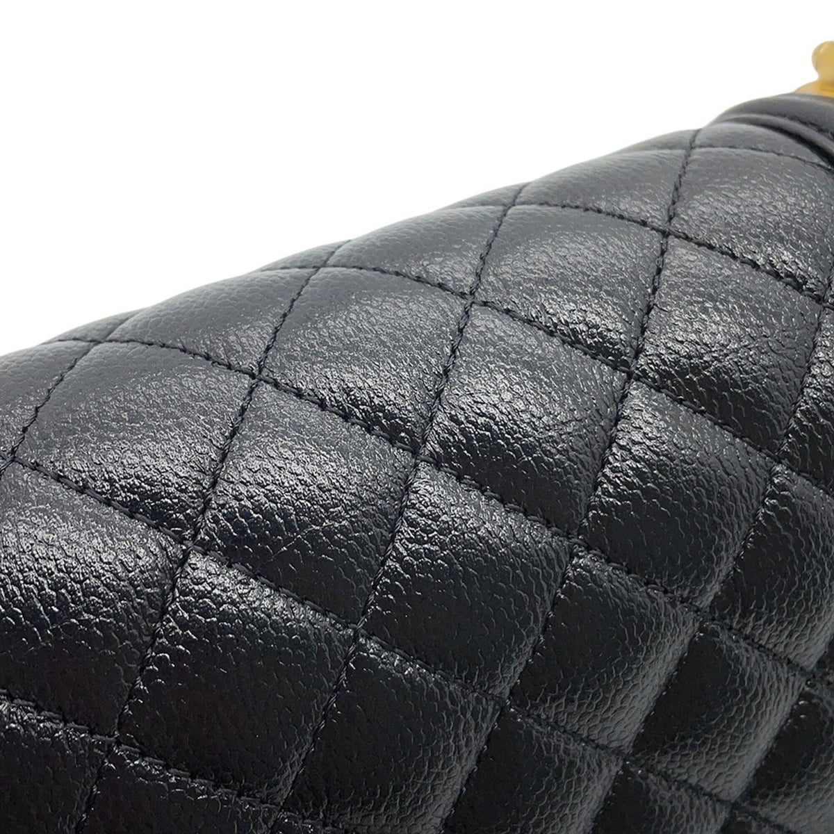 Chanel Black Grained Calfskin Handbag Shoulder Bag (Pre-Owned)