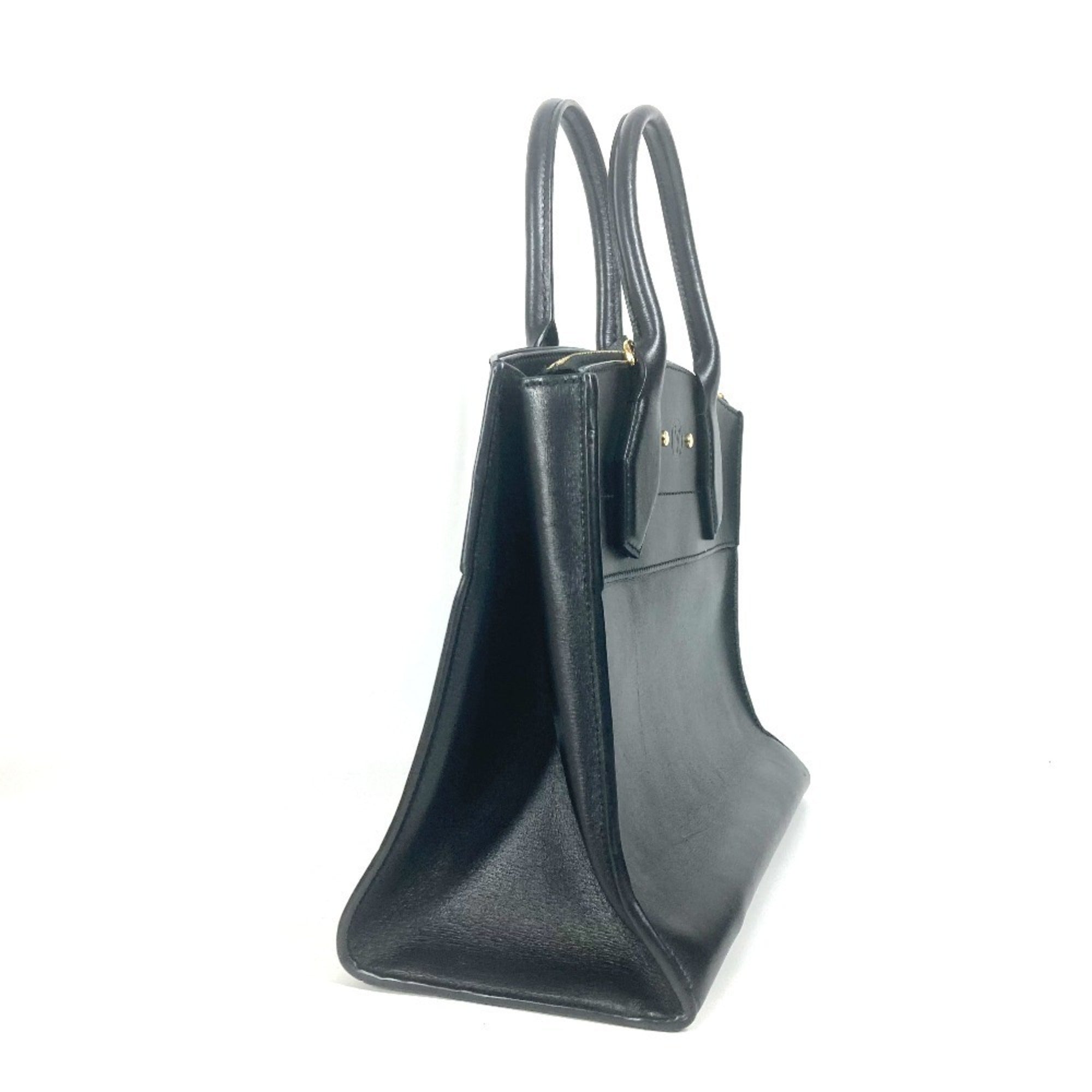 Louis Vuitton Black Noir Leather Handbag (Pre-Owned)