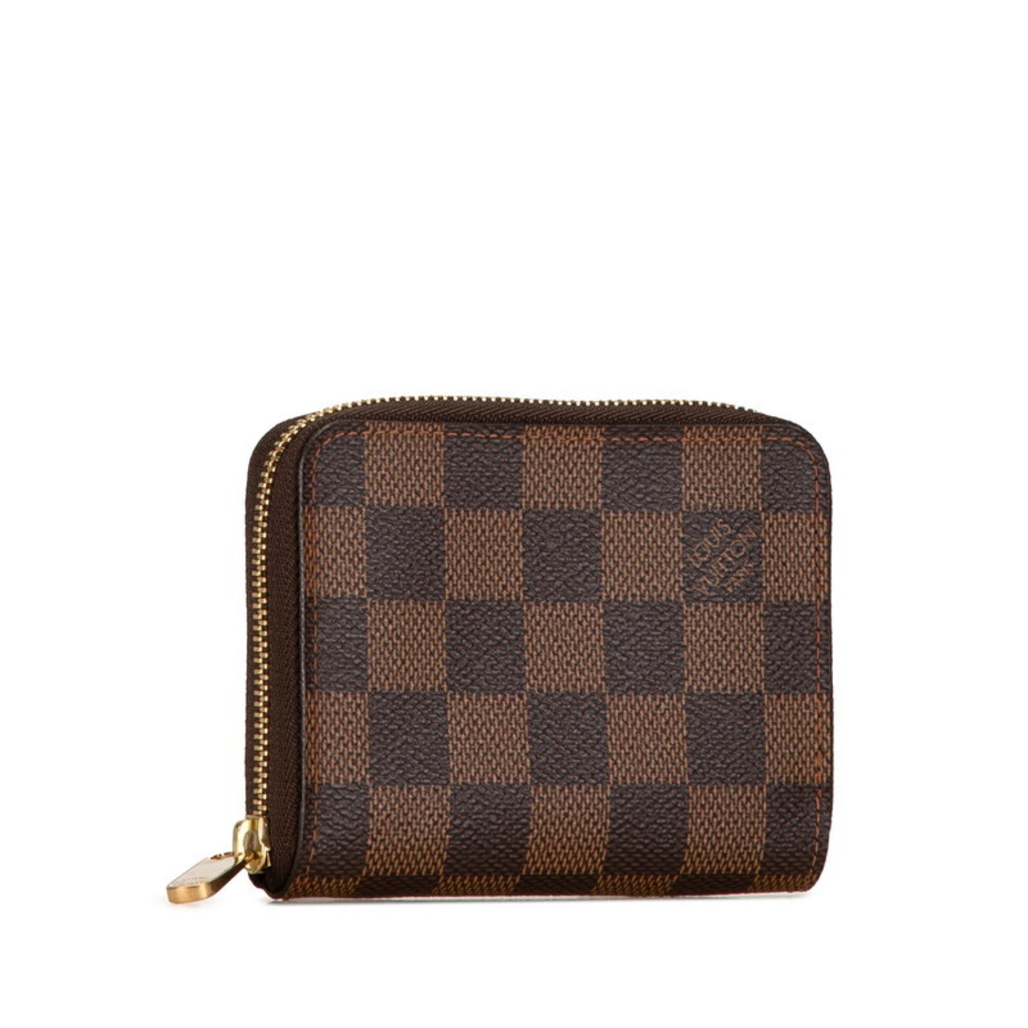 Louis Vuitton Brown Damier Canvas Pvc Leather Coin Purse/Coin Case (Pre-Owned)