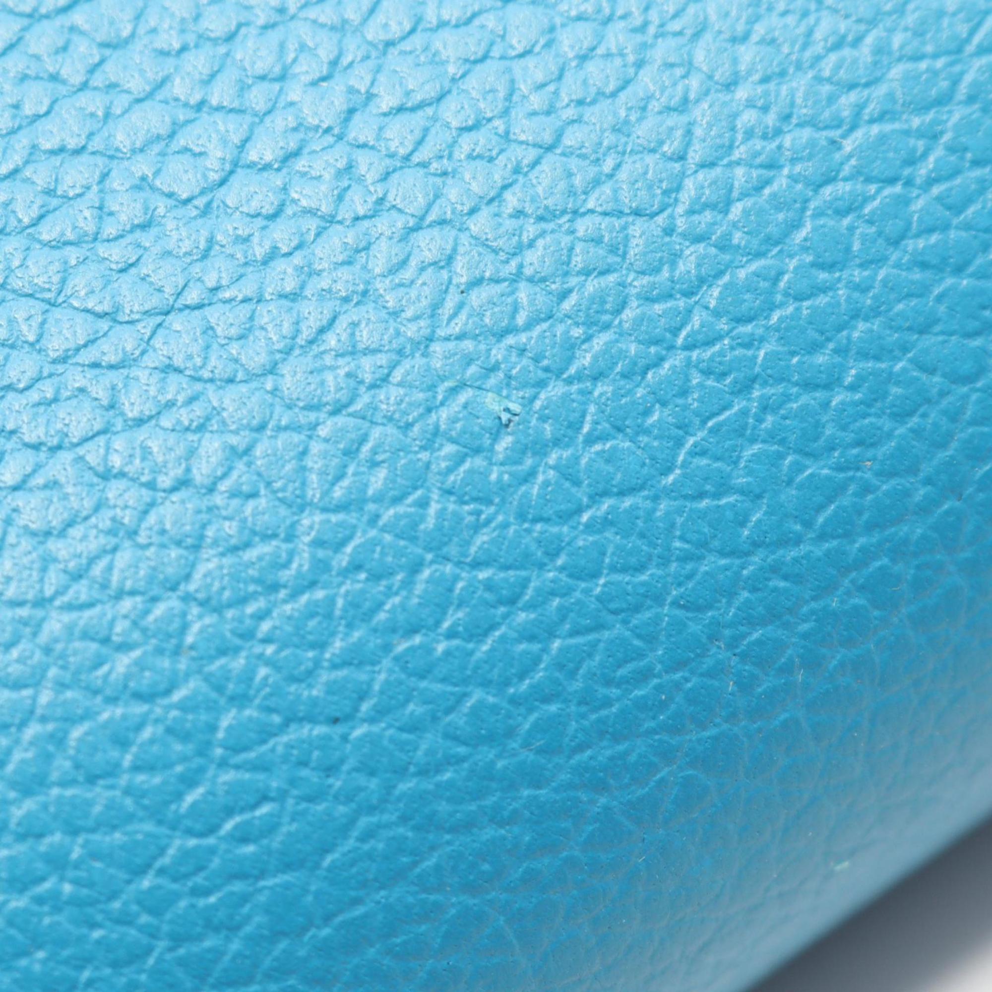 Hermes Blue Leather Wallet (Bi-Fold) (Pre-Owned)