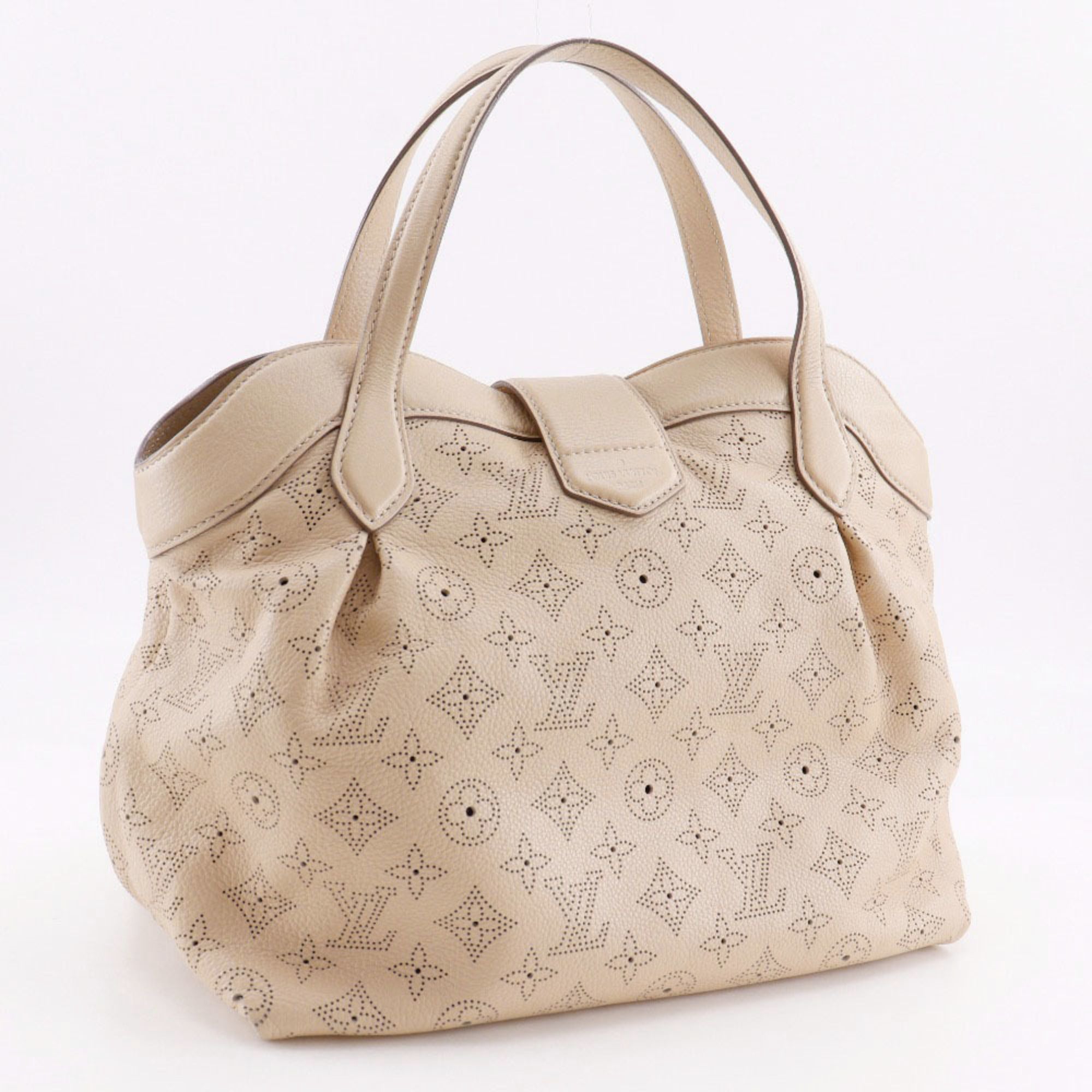 Louis Vuitton Mahina Beige Opal Mahina Leather Handbag (Pre-Owned)