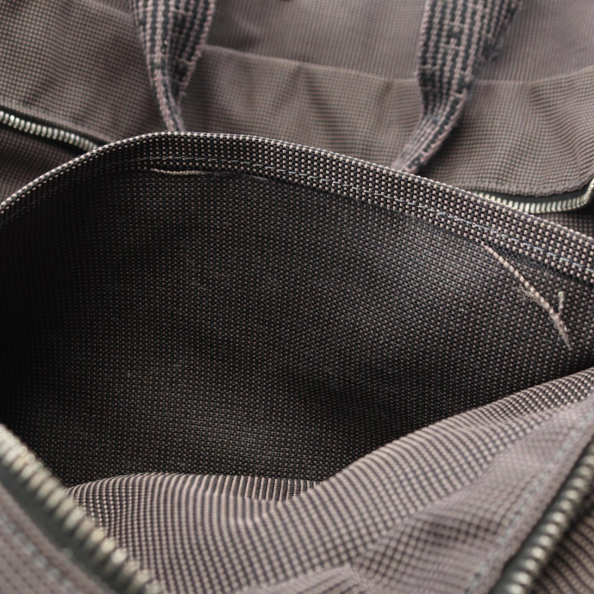 Hermes Gray Nylon Canvas Tote Bag (Pre-Owned)