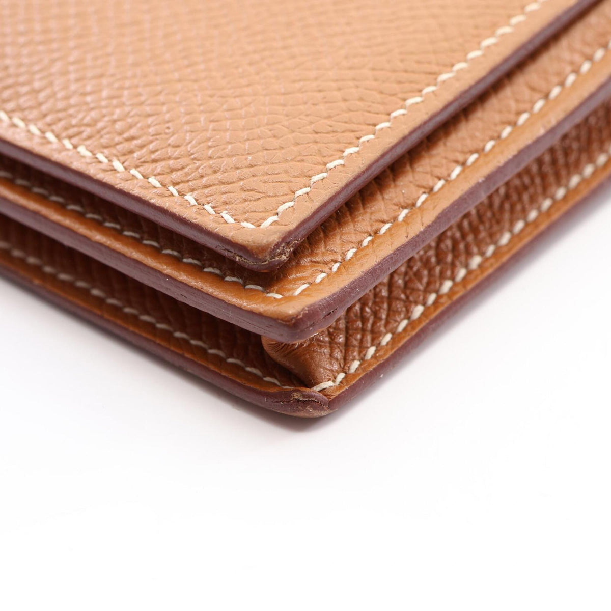 Hermes Brown Epsom Leather Long Wallet (Bi-Fold) (Pre-Owned)