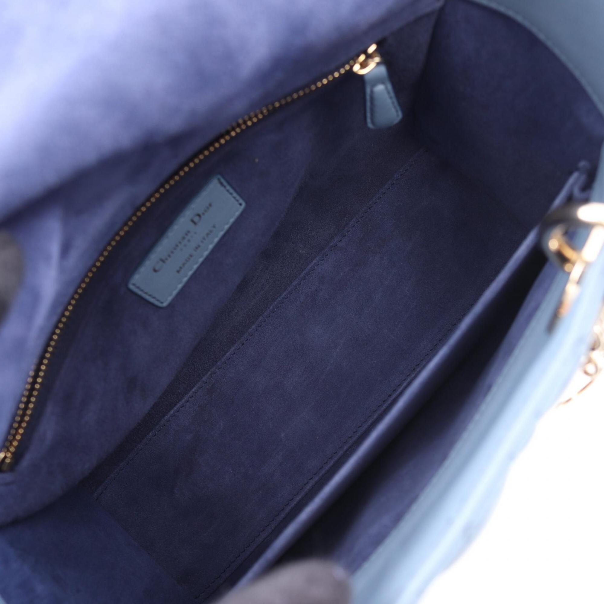Christian Dior Blue Navy Leather Handbag (Pre-Owned)