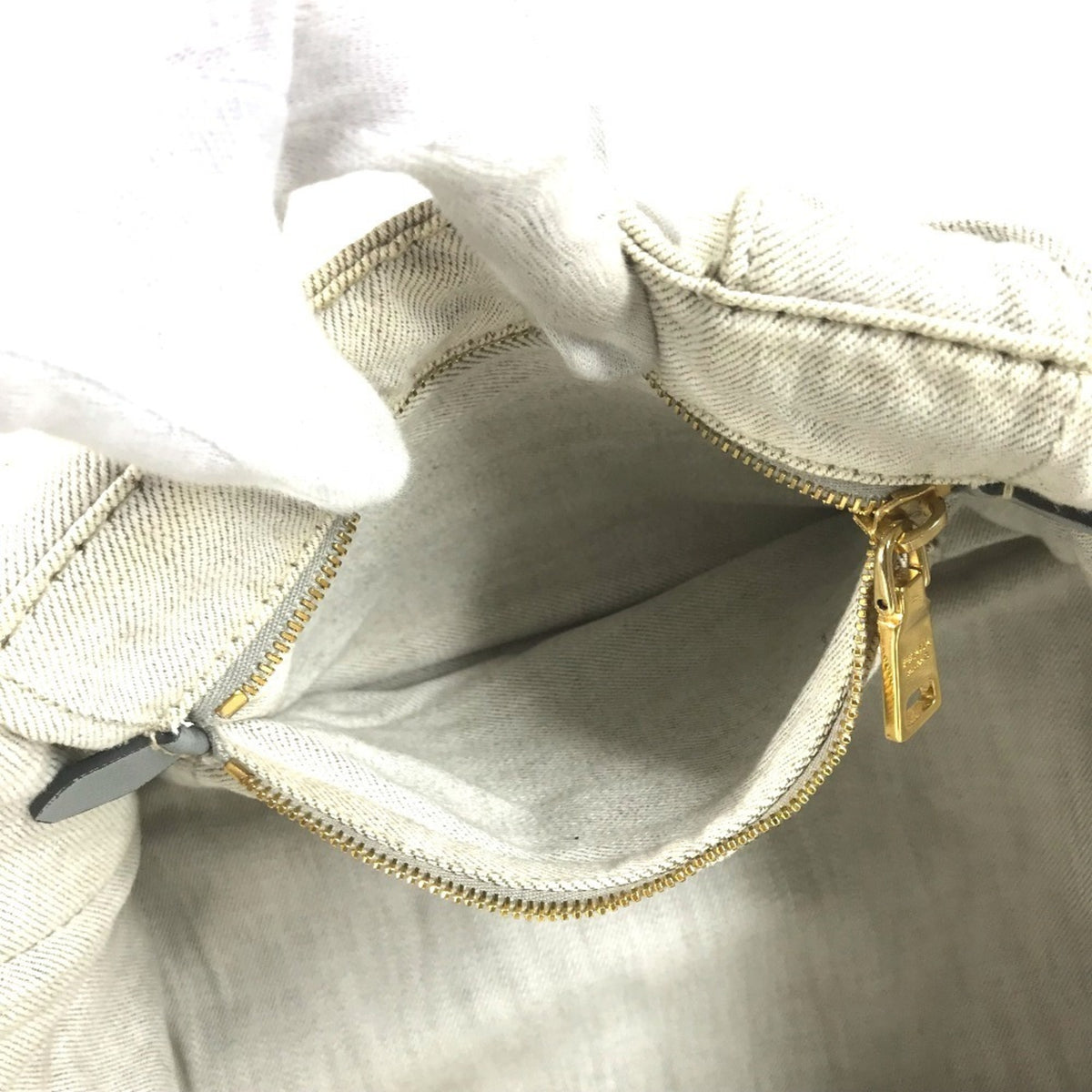 Prada White Cotton Handbag Tote Bag (Pre-Owned)