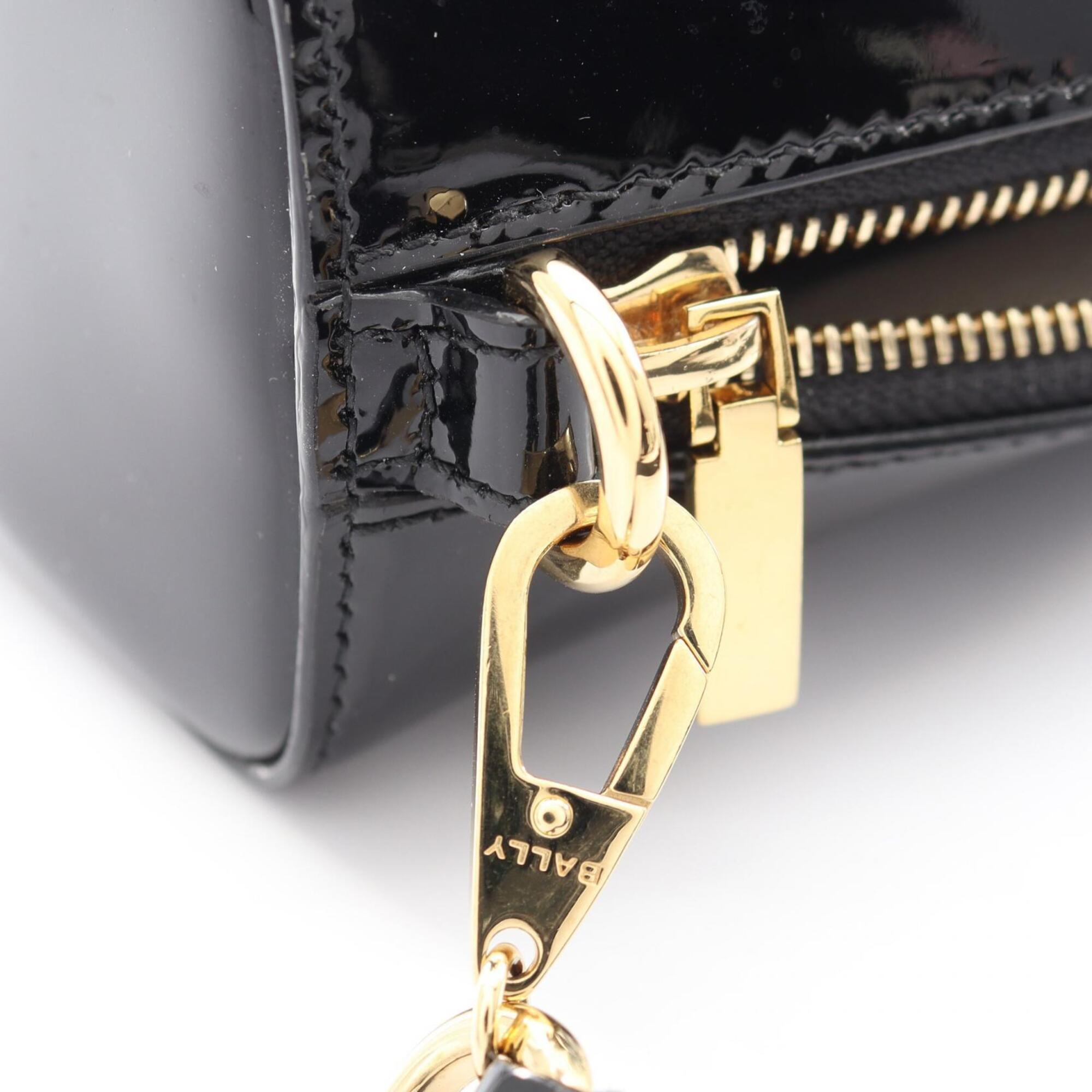 Bally Black Patent Leather Handbag Shoulder Bag (Pre-Owned)