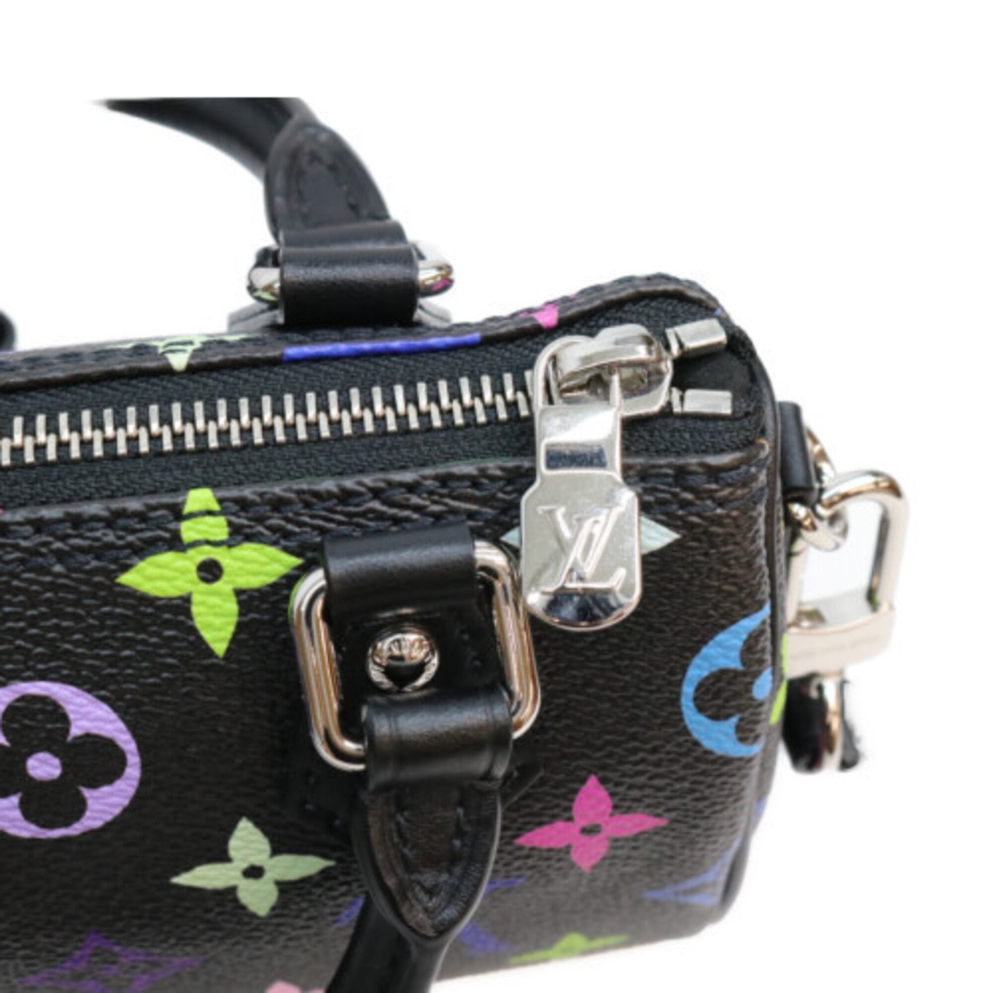 Louis Vuitton Black Monogram Multicolore Boston Bag (Pre-Owned)