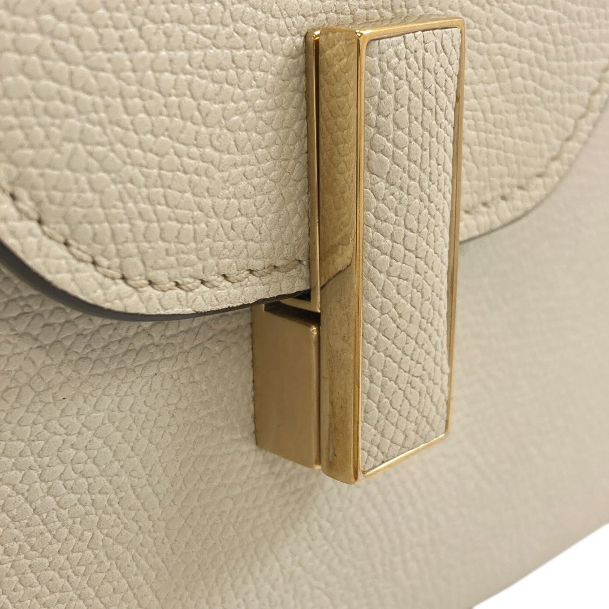 Valextra Light Gray Leather Handbag (Pre-Owned)