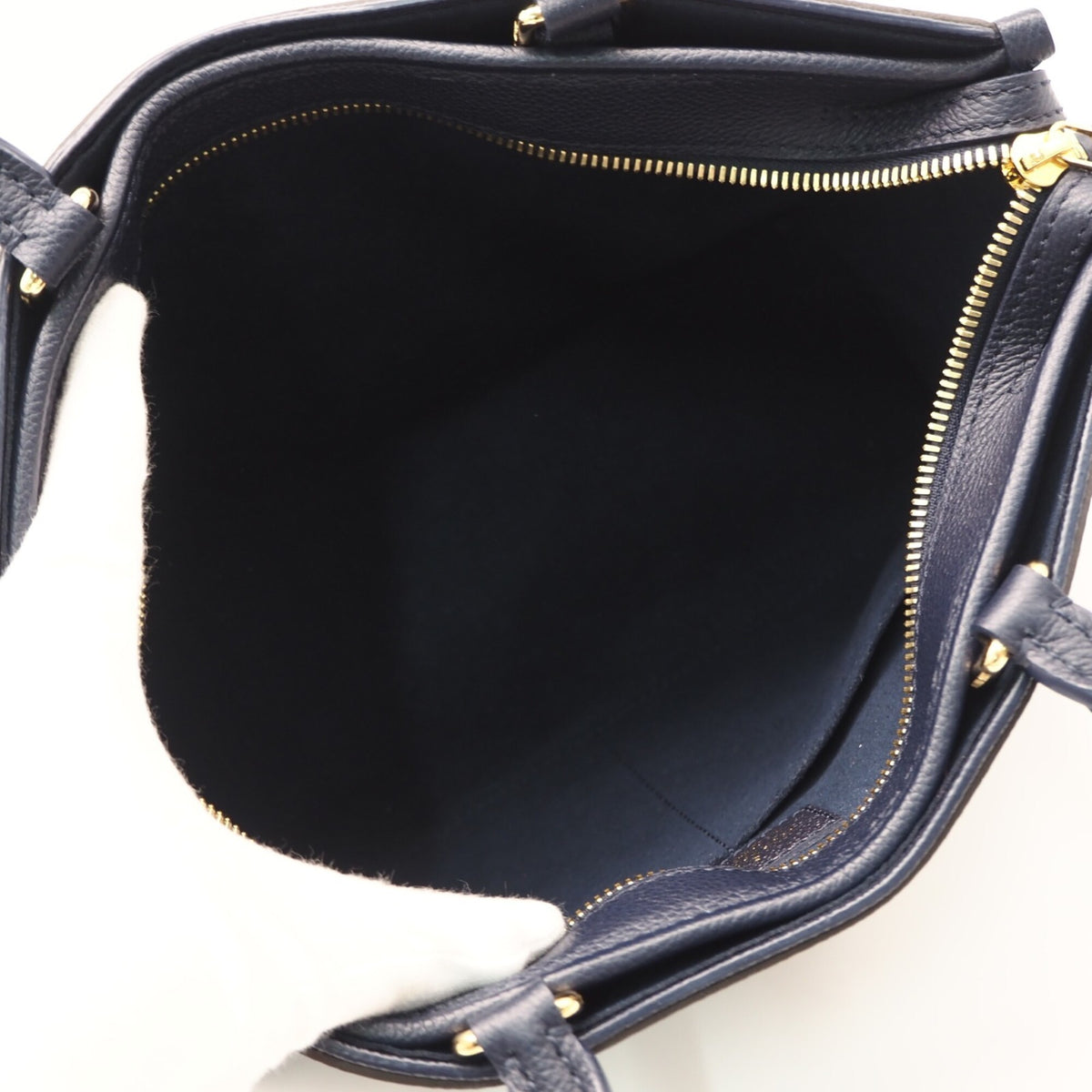 Louis Vuitton Beige Brown Monogram Navy Monogram Handbag (Pre-Owned)