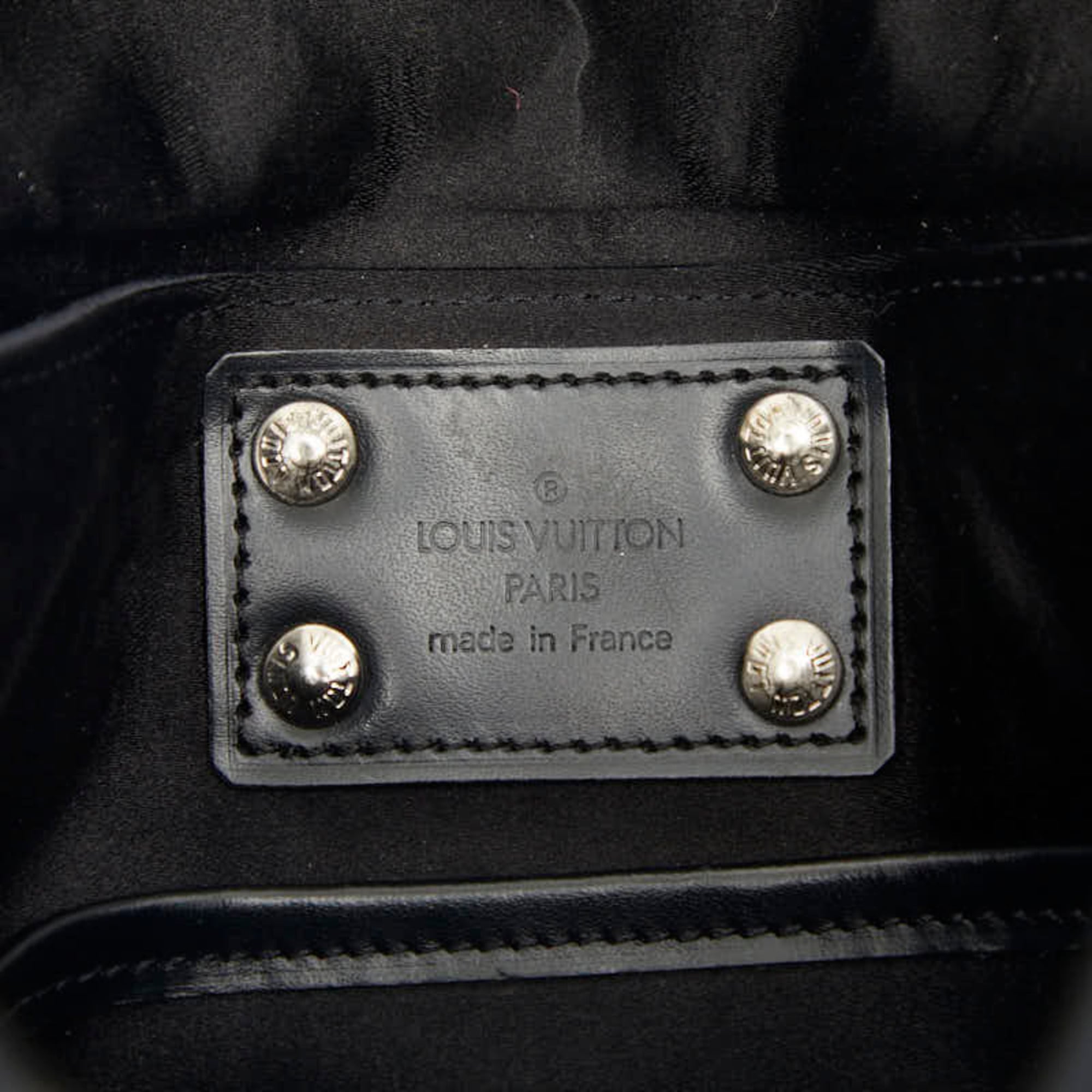 Louis Vuitton Black Monogram Noir Satin Leather Shoulder Bag (Pre-Owned)