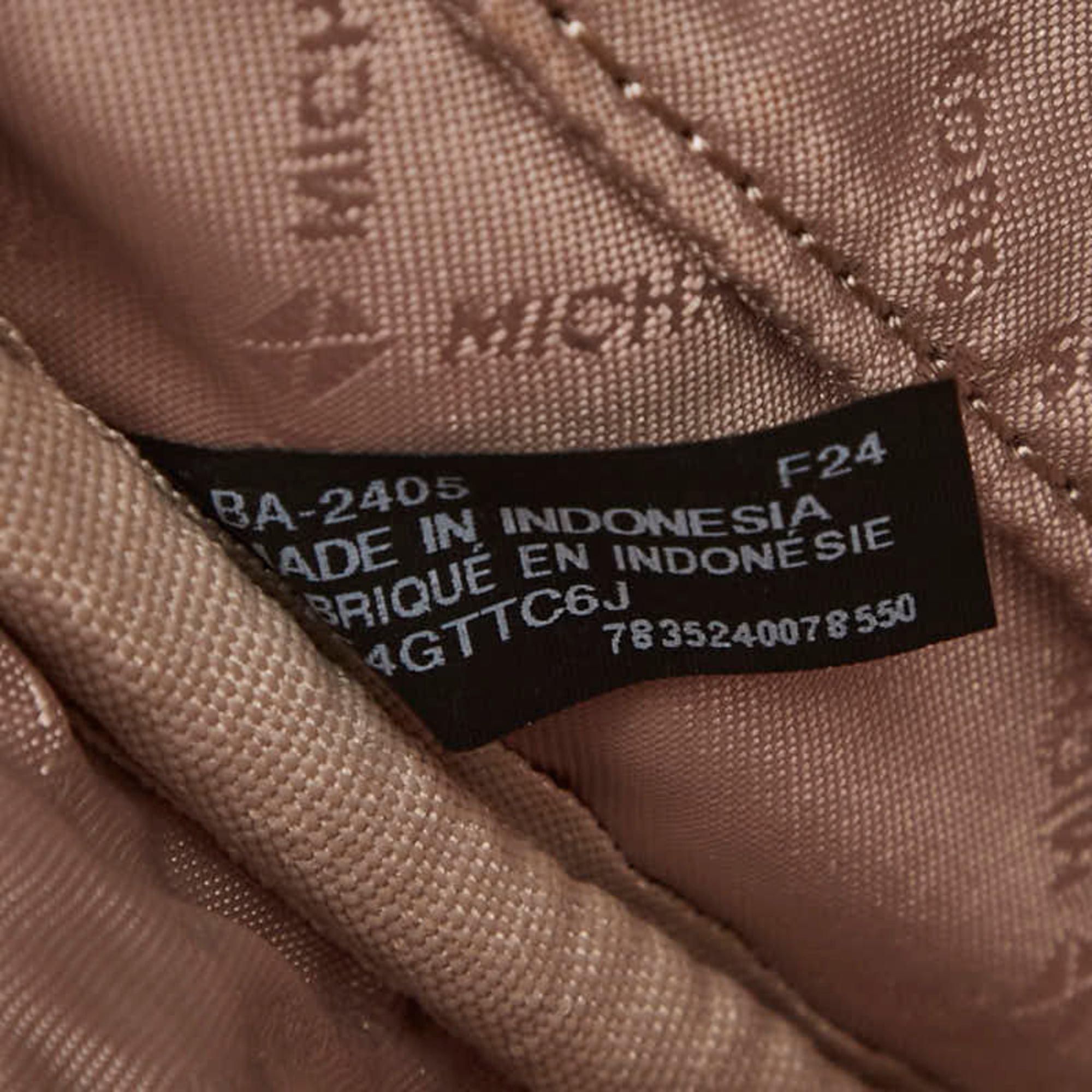 Michael Kors Brown Canvas Leather Pouch Shoulder Bag (Pre-Owned)