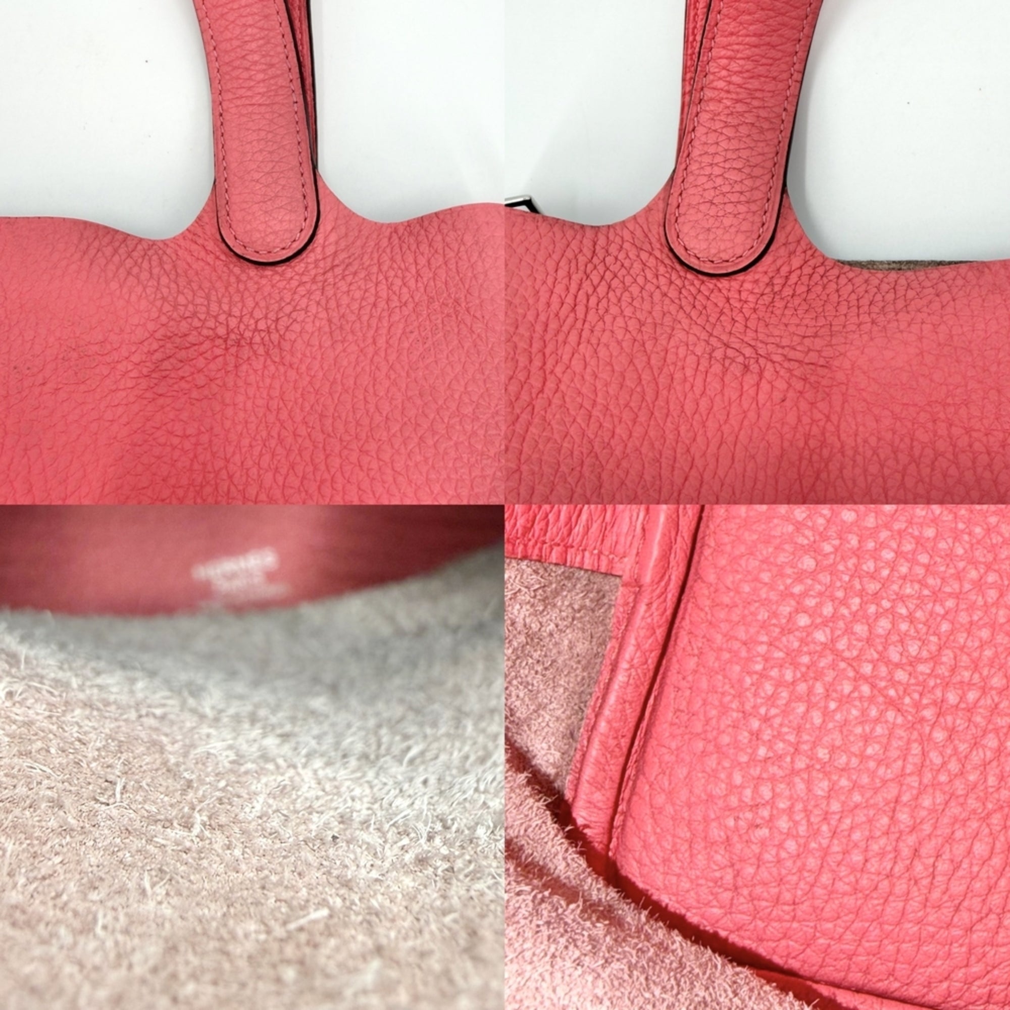 Hermes Pink Taurillon Clemence Leather Handbag (Pre-Owned)