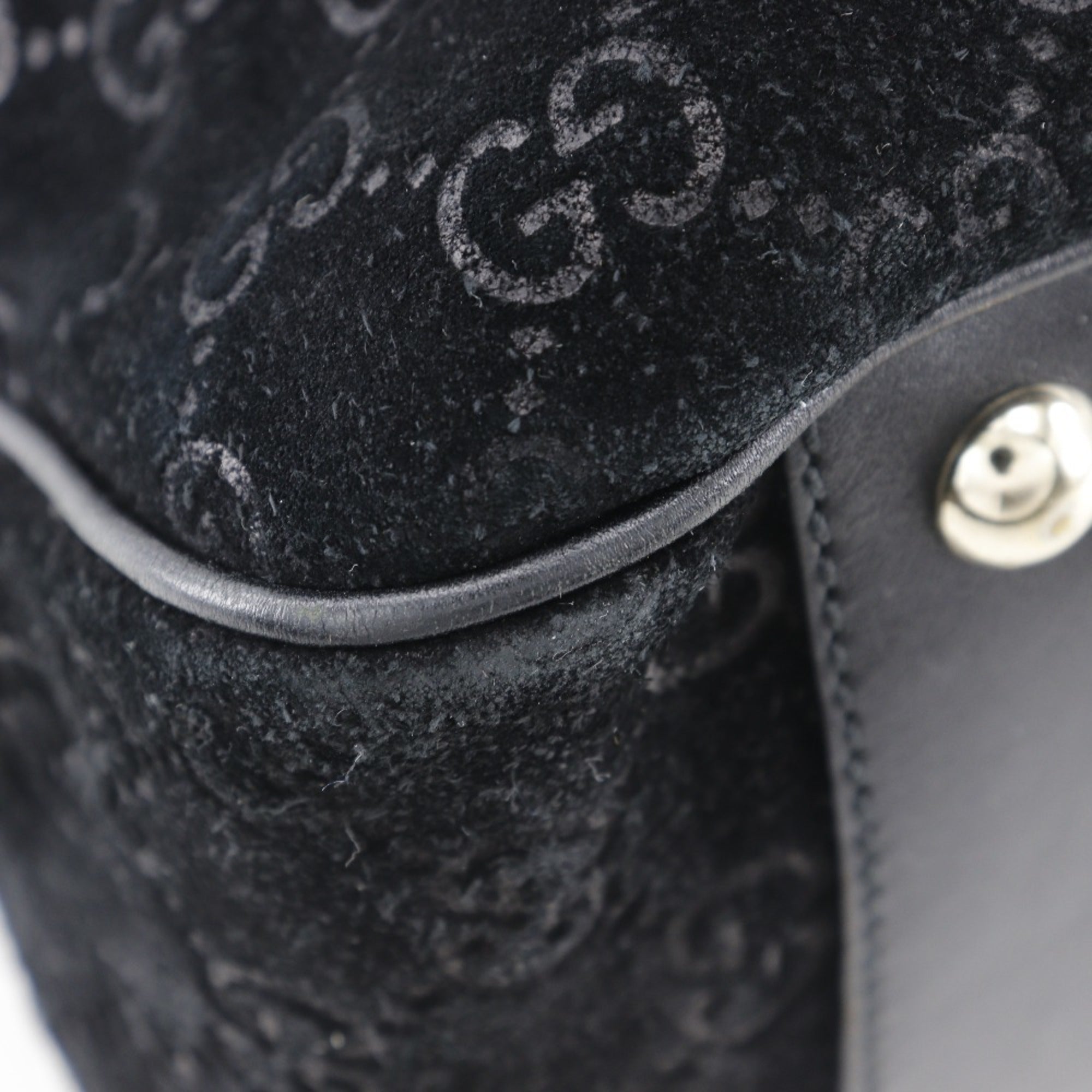 Gucci Black Suede Tote Bag (Pre-Owned)