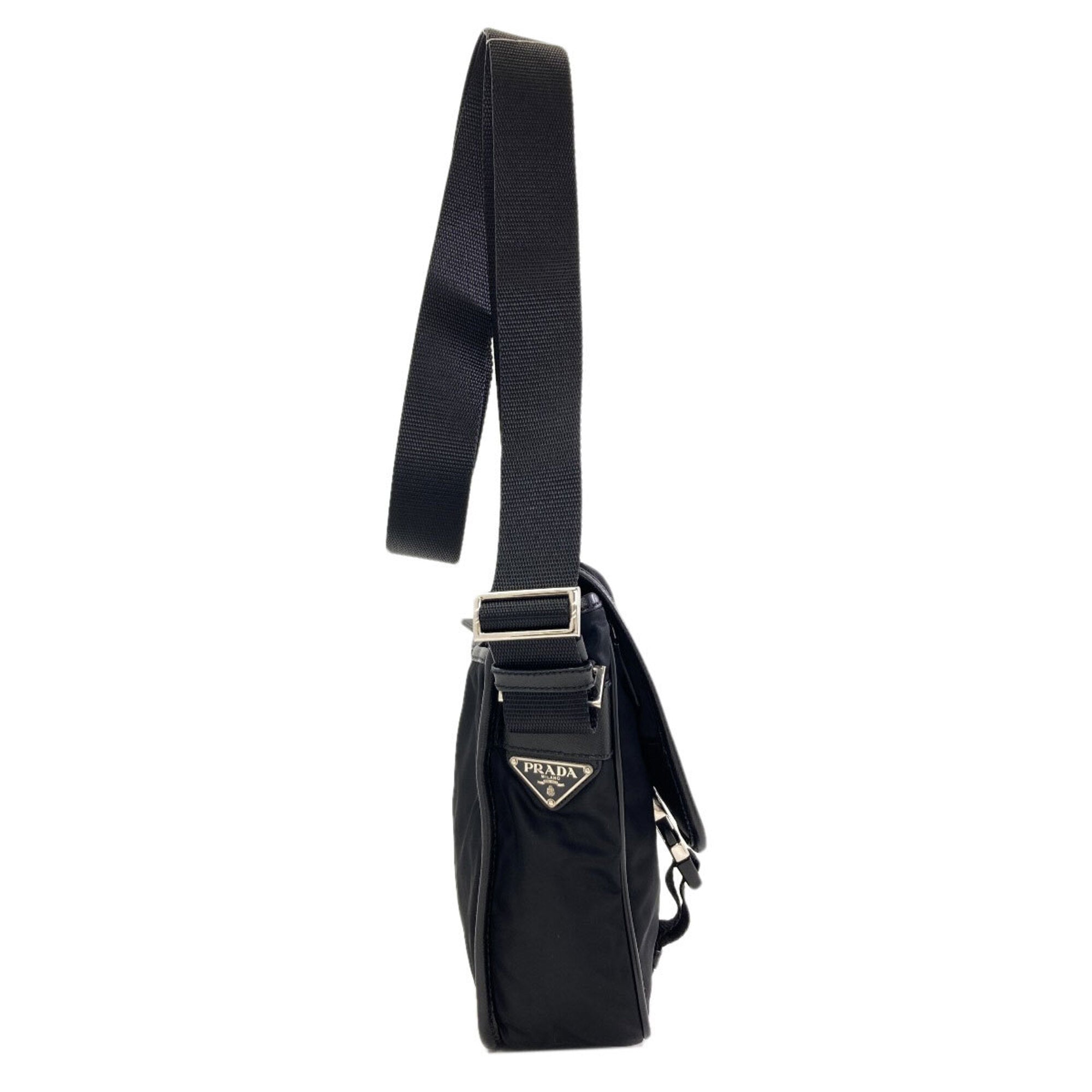 Prada Black Nylon Canvas Shoulder Bag (Pre-Owned)