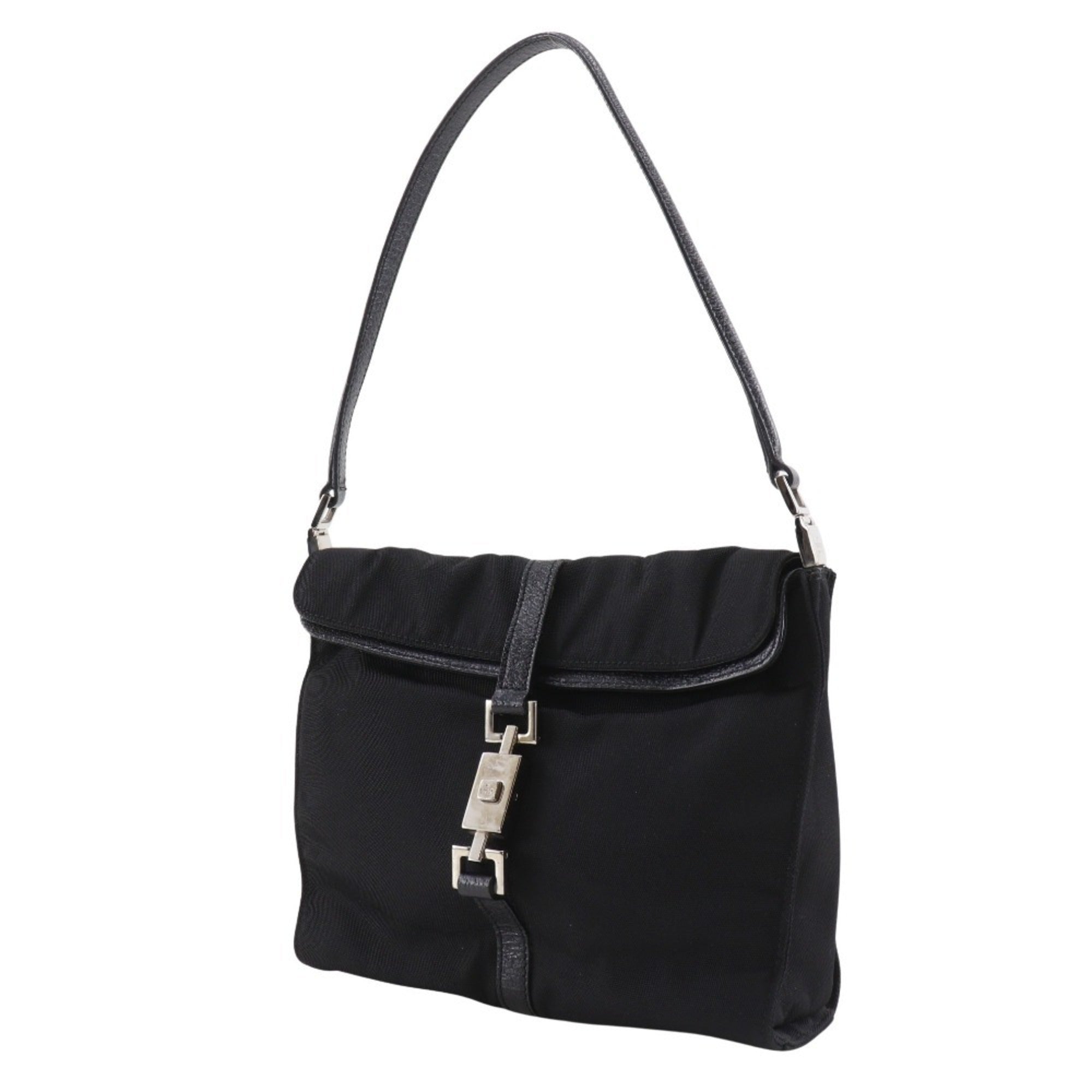 Gucci Black Nylon Canvas Shoulder Bag (Pre-Owned)