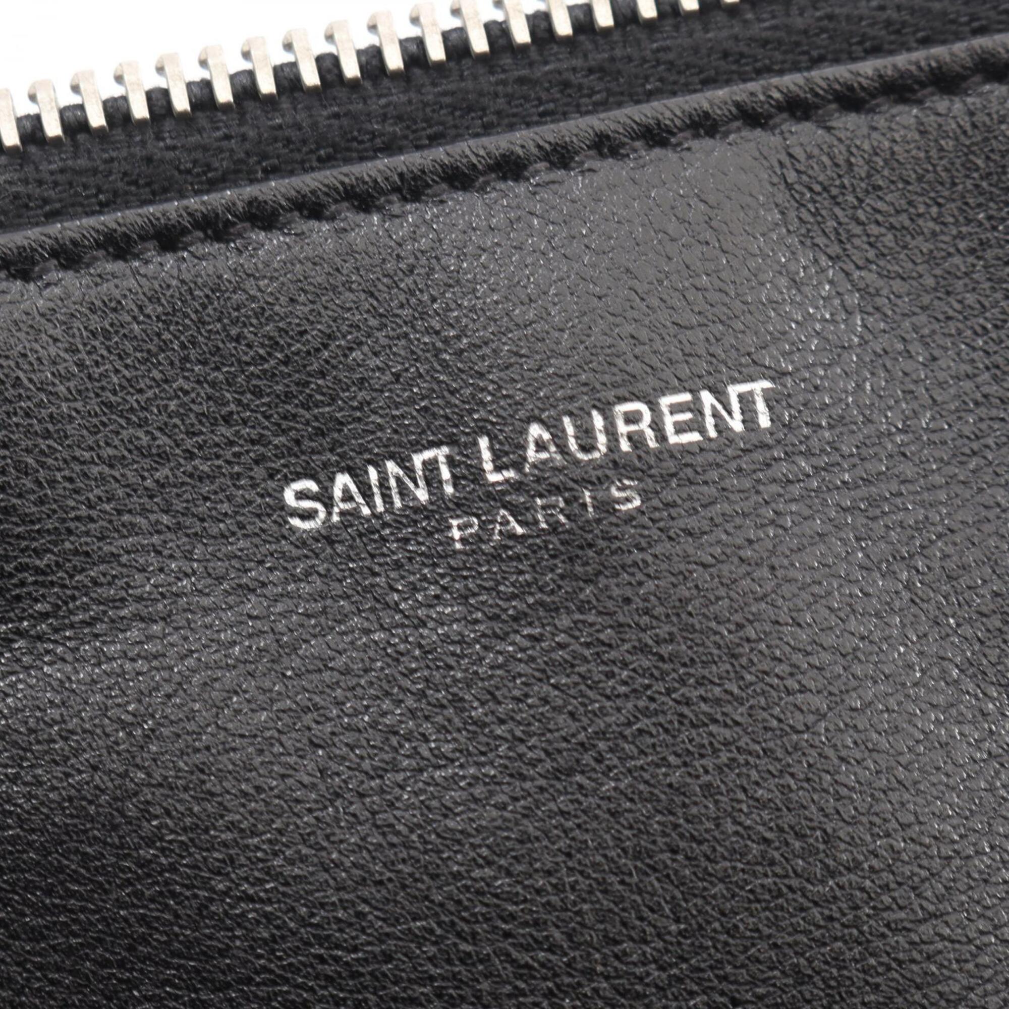 Yves Saint Laurent Black Leather Handbag Tote Bag (Pre-Owned)