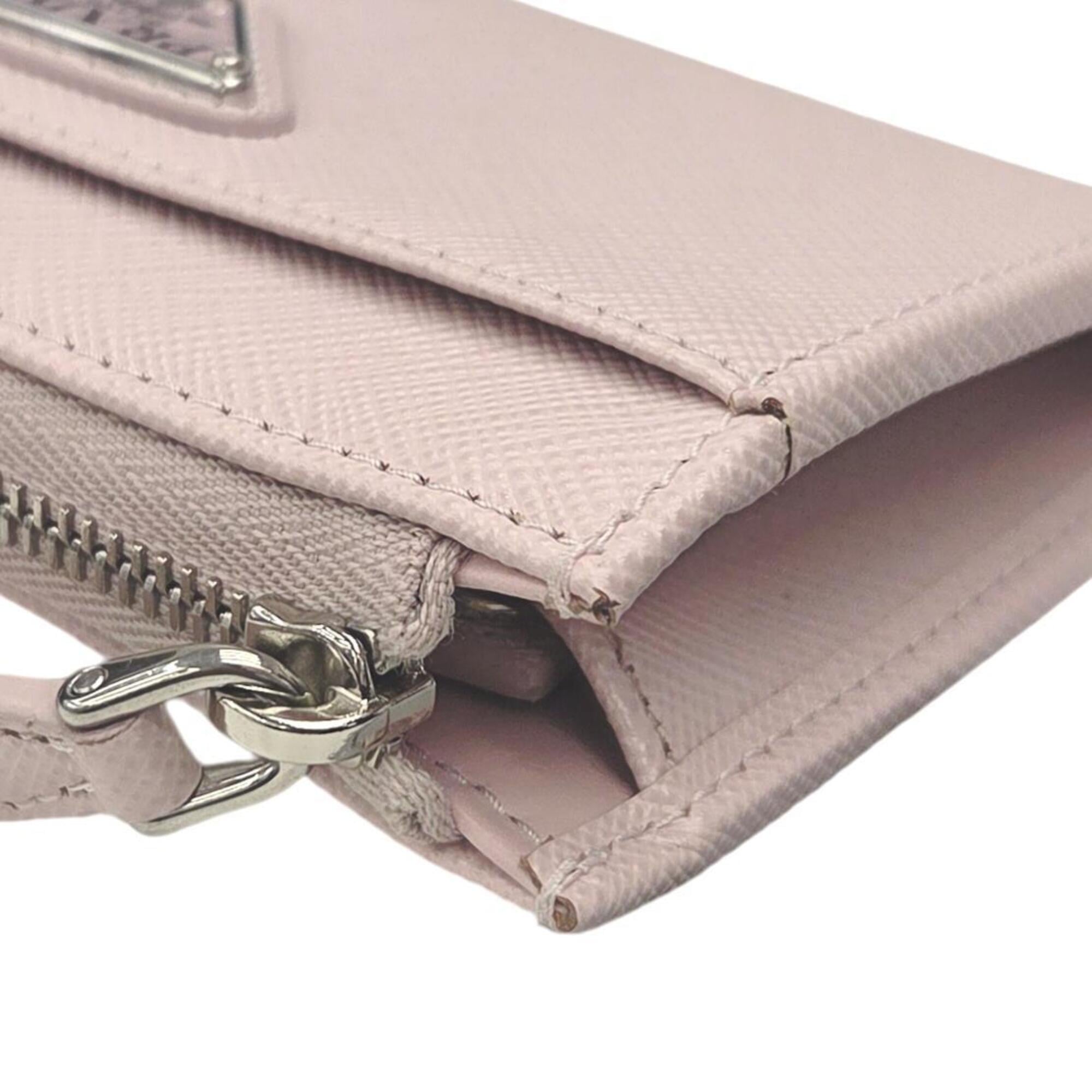 Prada Saffiano Light Pink Leather Coin Purse/Coin Case (Pre-Owned)