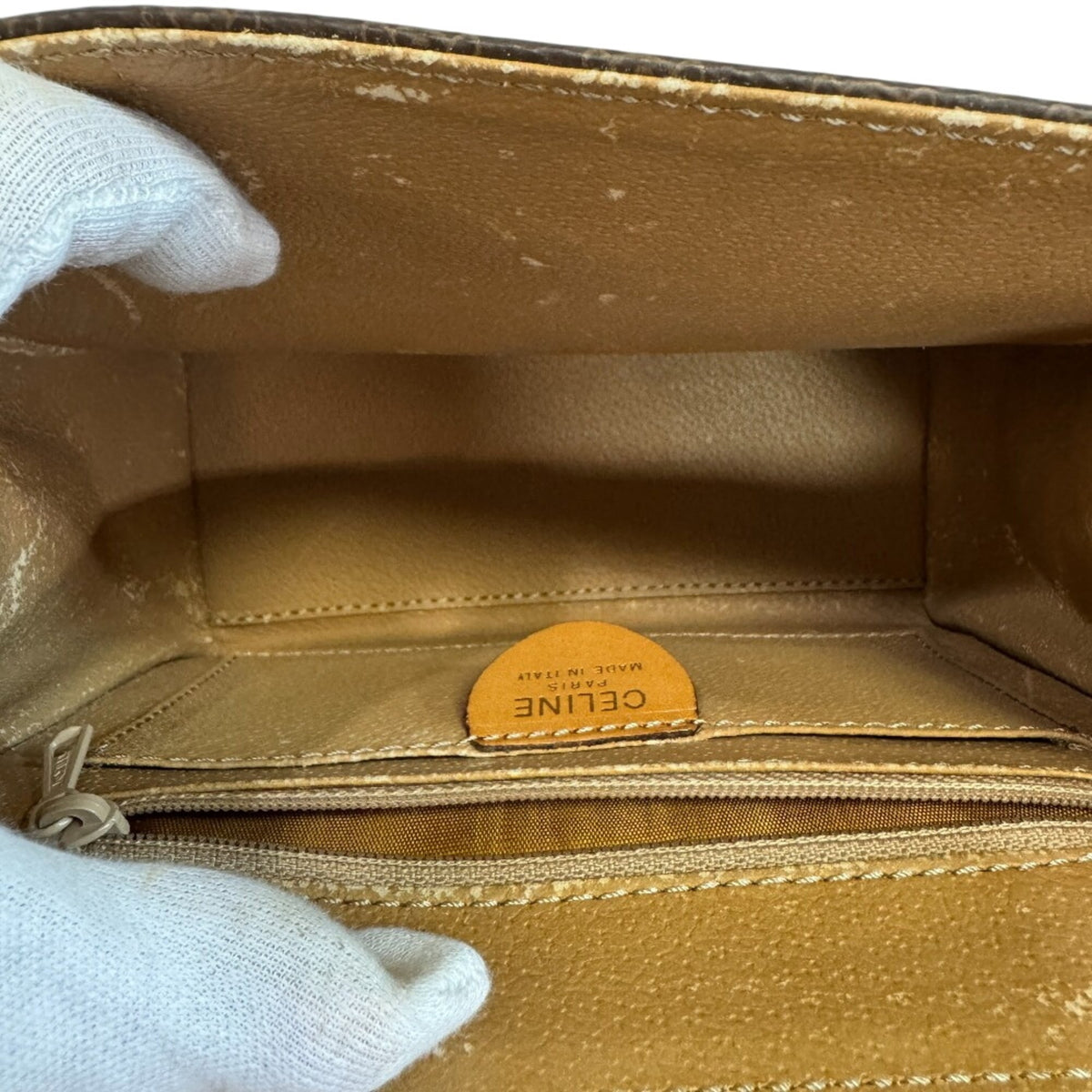 Celine Macadam Brown Leather Handbag (Pre-Owned)