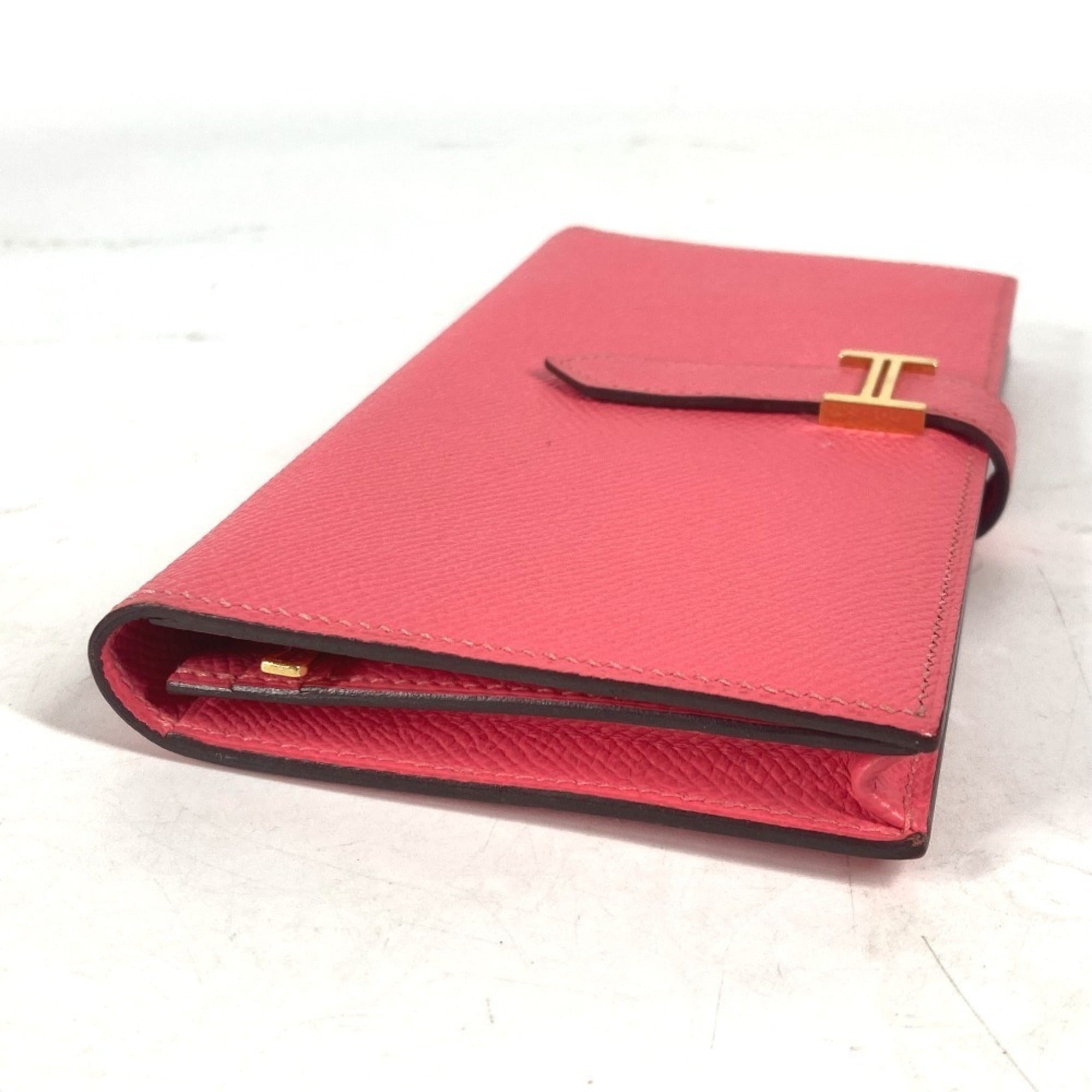 Hermes Pink Epsom Leather Long Wallet (Bi-Fold) (Pre-Owned)