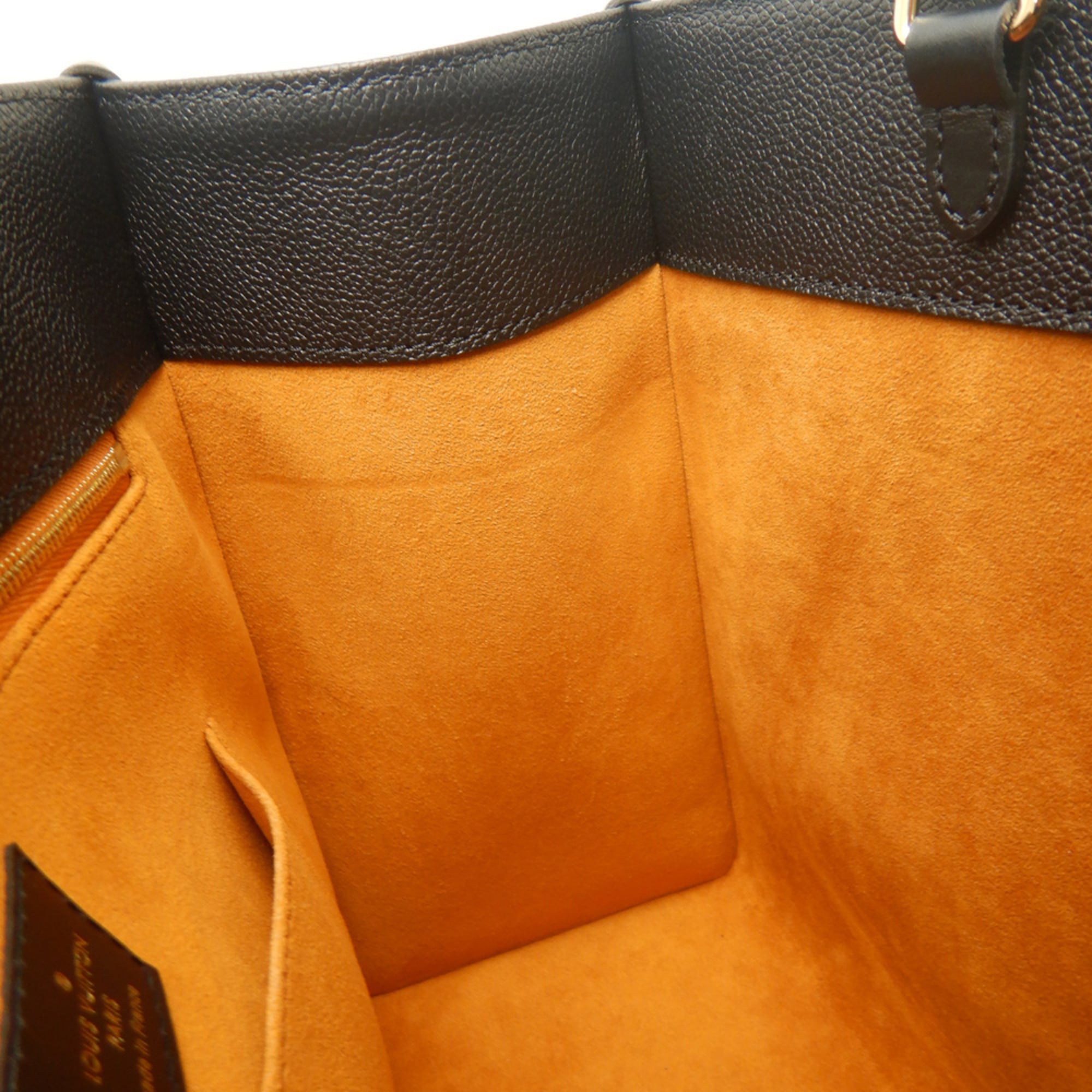 Louis Vuitton Noir Leather Tote Bag (Pre-Owned)