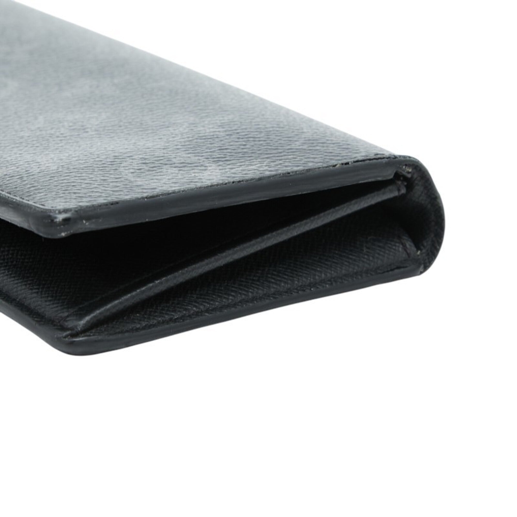 Louis Vuitton Black Gray Pvc Leather Long Wallet (Bi-Fold) (Pre-Owned)