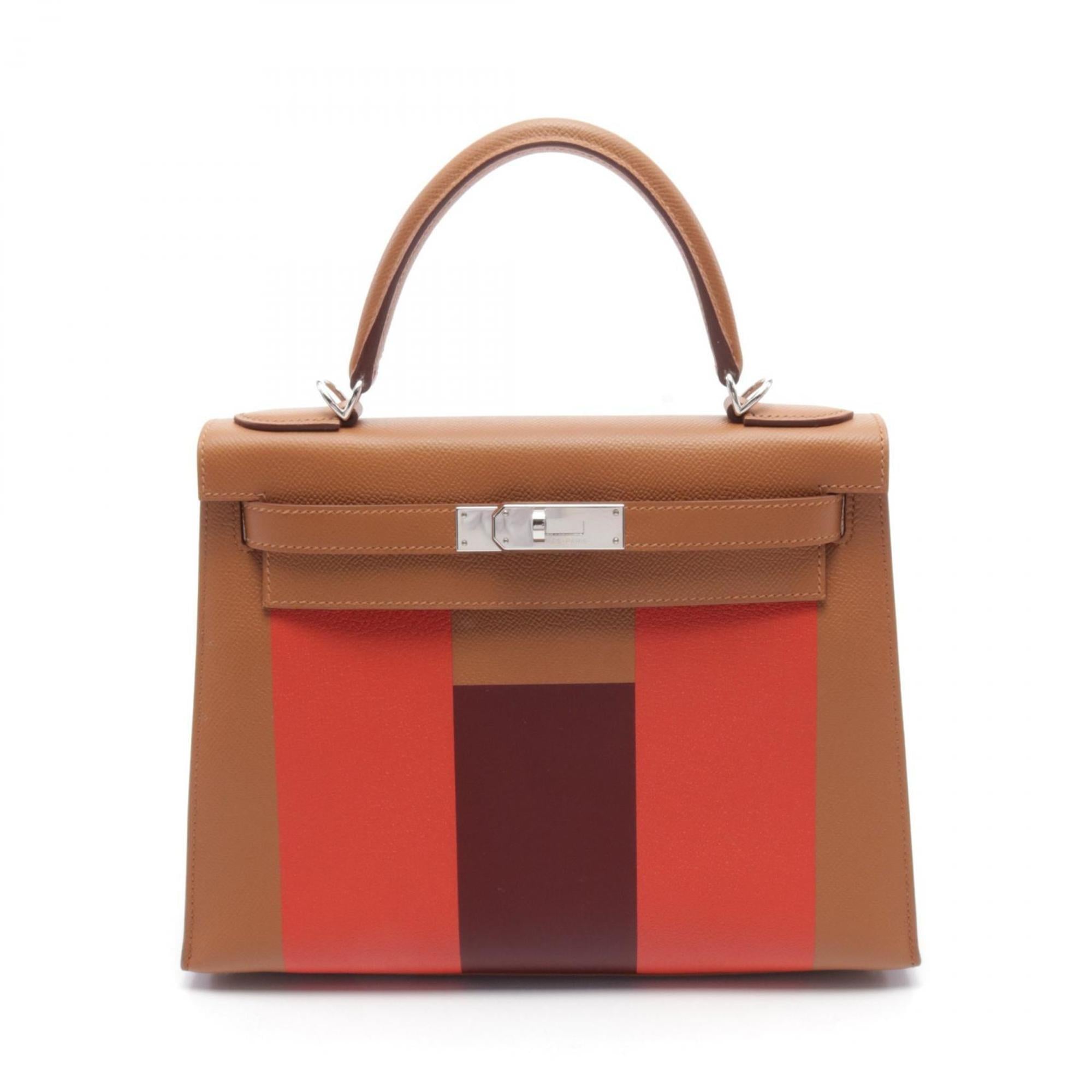 Hermes Bordeaux Brown Epsom Leather Handbag (Pre-Owned)