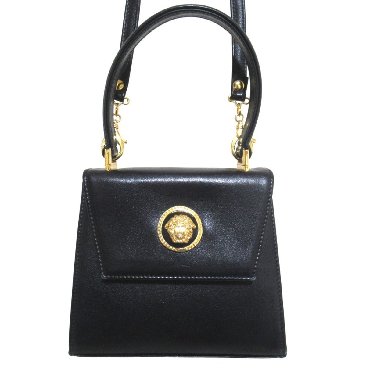 Versace Black Handbag Shoulder Bag (Pre-Owned)