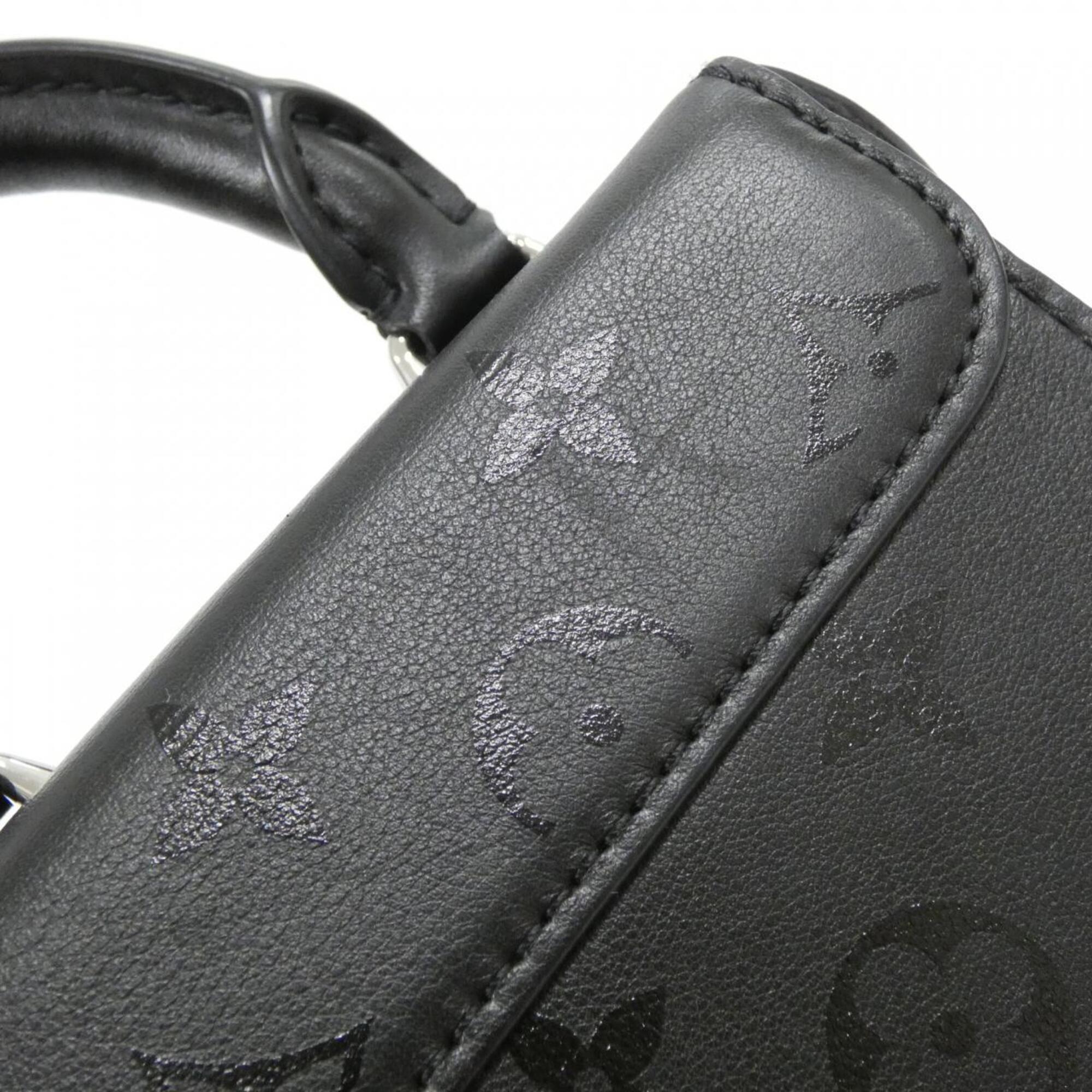 Louis Vuitton Black Leather Handbag (Pre-Owned)