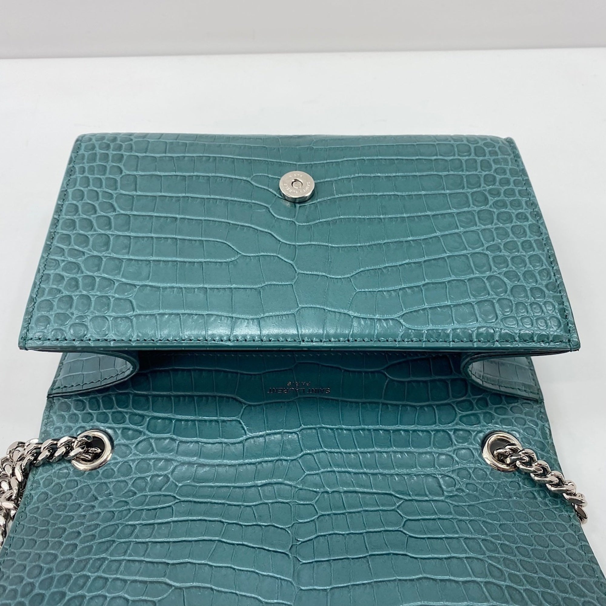 Yves Saint Laurent Green Leather Shoulder Bag (Pre-Owned)