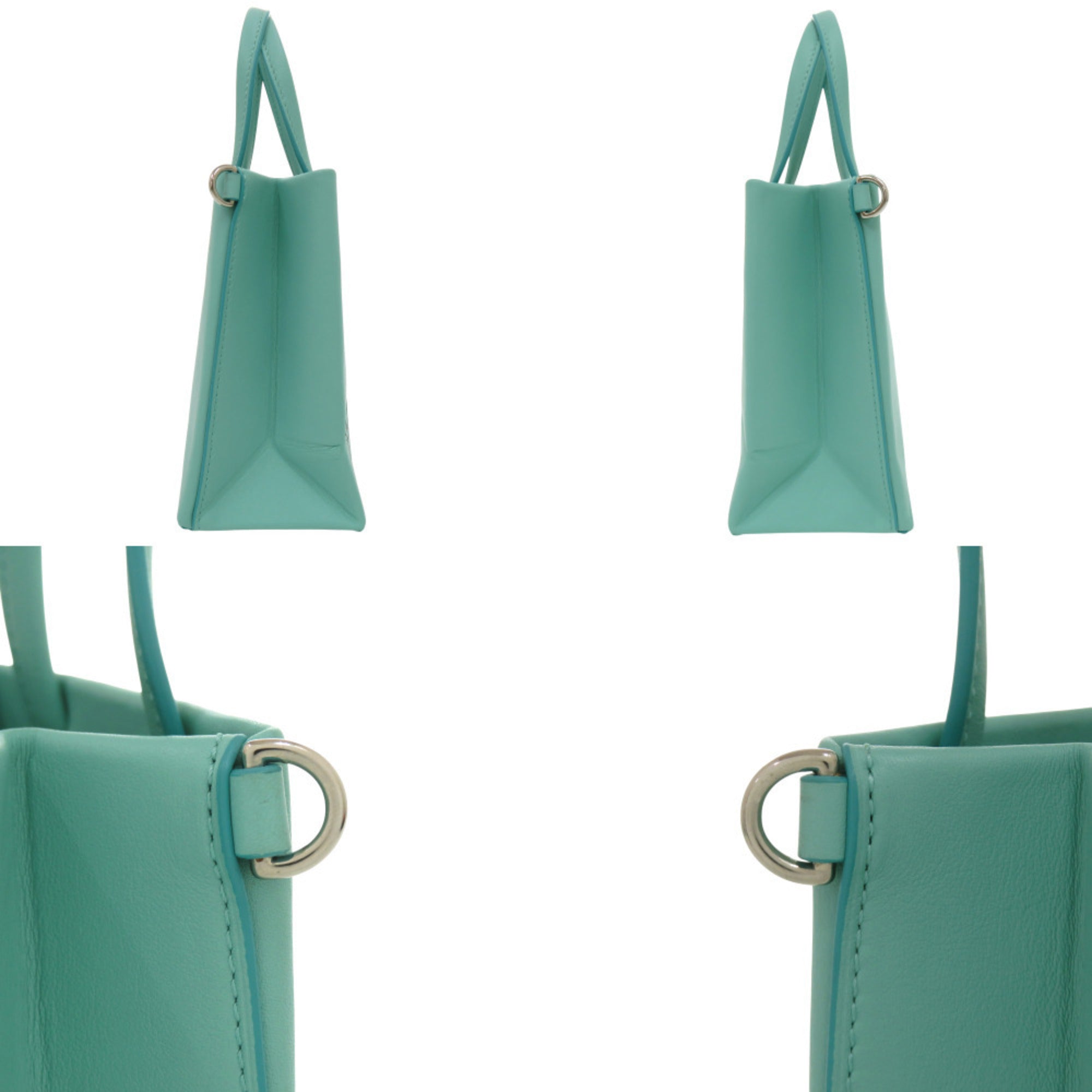 Tiffany Light Blue Tiffany Blue Leather Handbag (Pre-Owned)