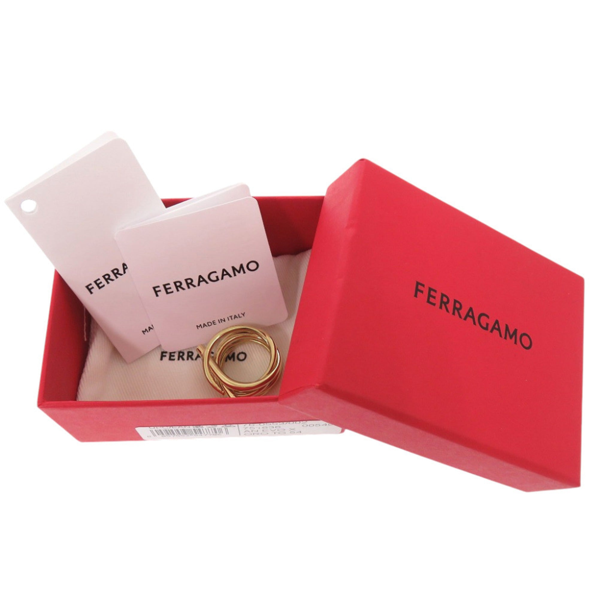 Salvatore Ferragamo Gold Metal Band Ring (Pre-Owned)