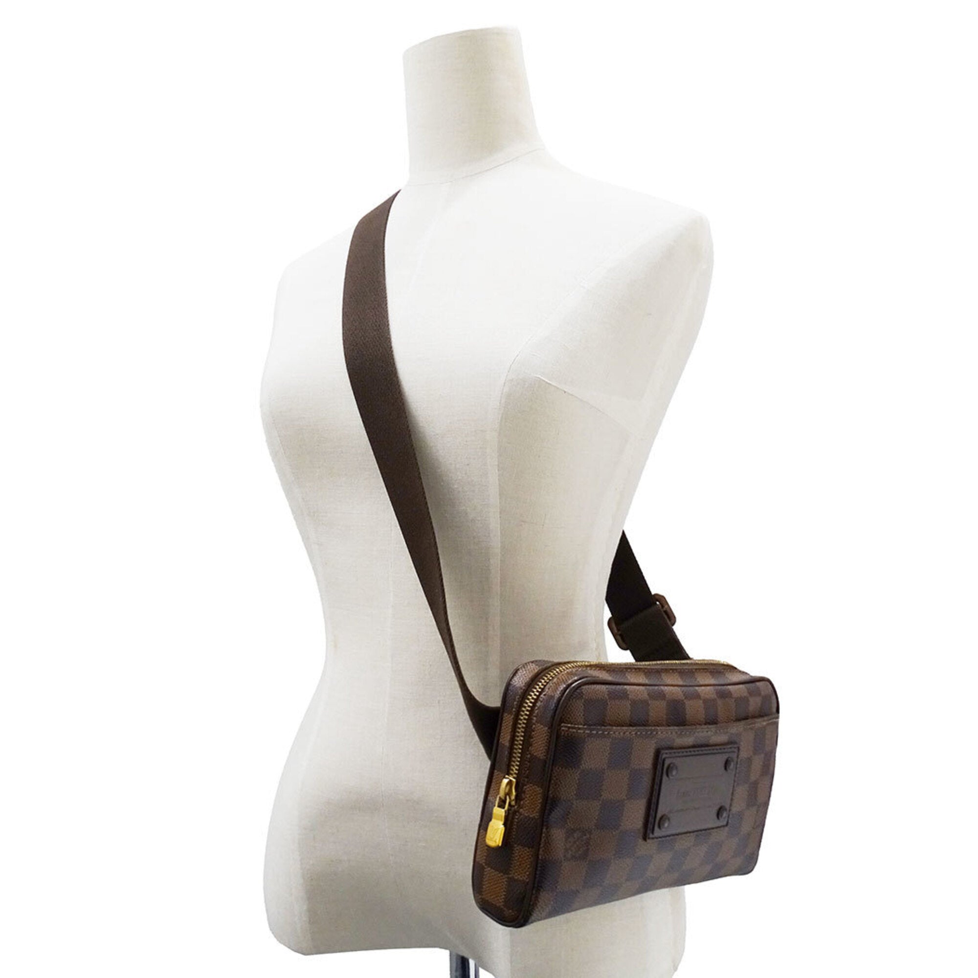 Louis Vuitton Brown Galle Damier Canvas Shoulder Bag Sling Bag (Pre-Owned)