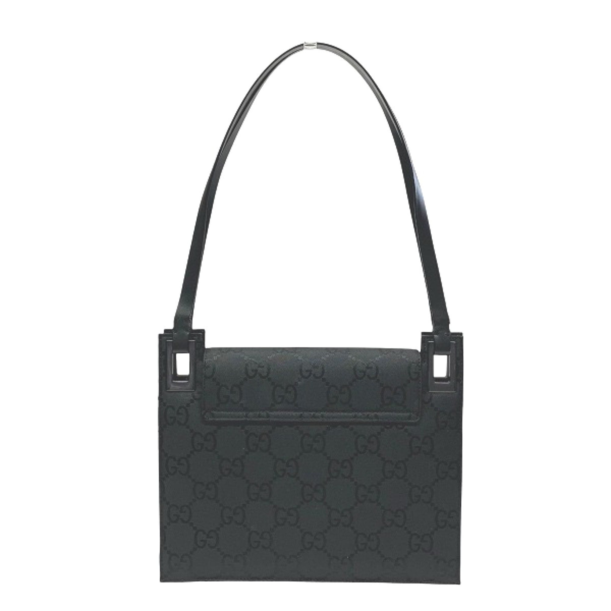 Gucci Black Gg Canvas Shoulder Bag (Pre-Owned)